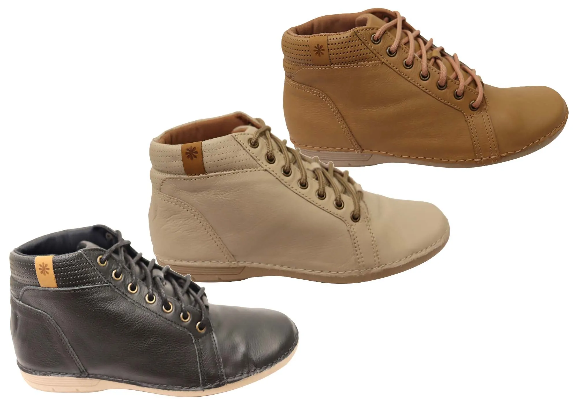 New Face Milena Womens Comfortable Leather Ankle Boots Made In Brazil New Face Shoes