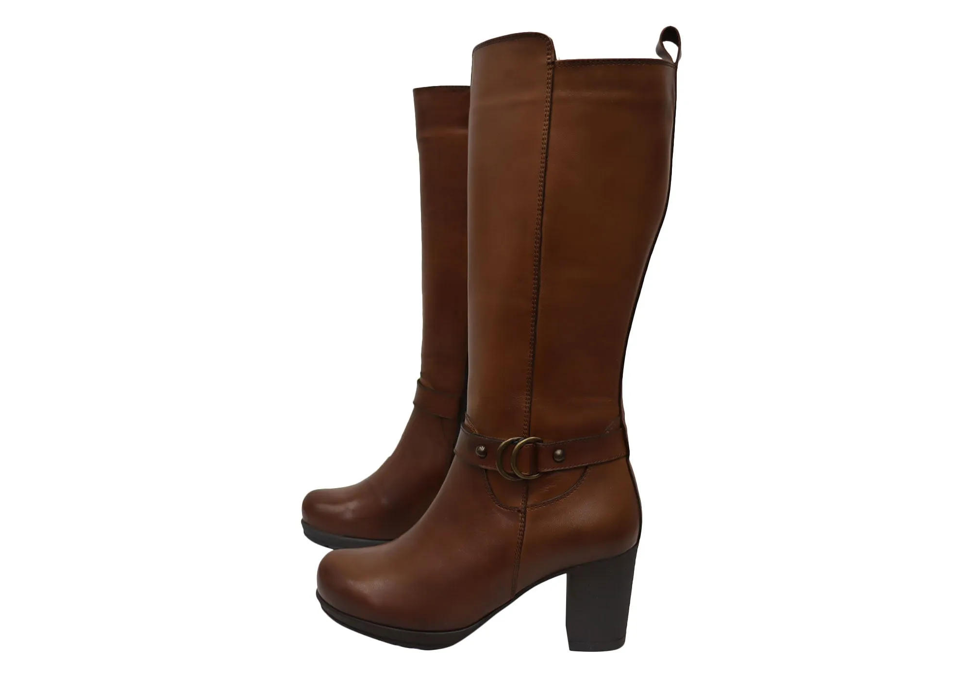 Orizonte Cadby Womens European Comfortable Leather Knee High Boots Orizonte Shoes