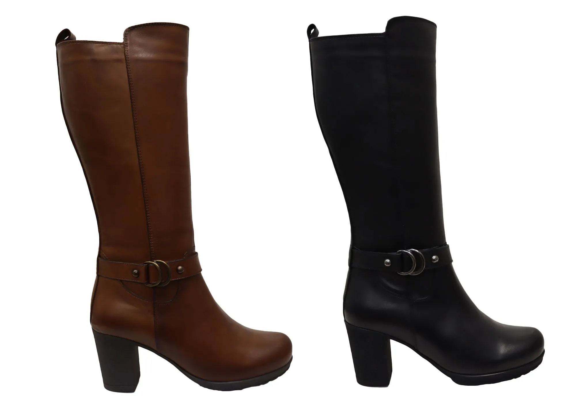 Orizonte Cadby Womens European Comfortable Leather Knee High Boots Orizonte Shoes