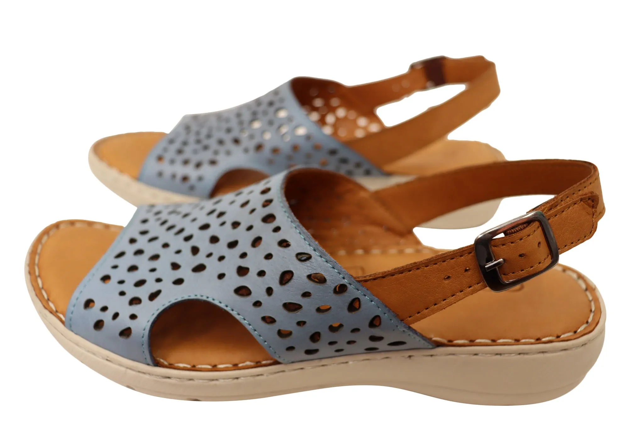 Orizonte Costena Womens European Comfortable Leather Sandals Orizonte Shoes