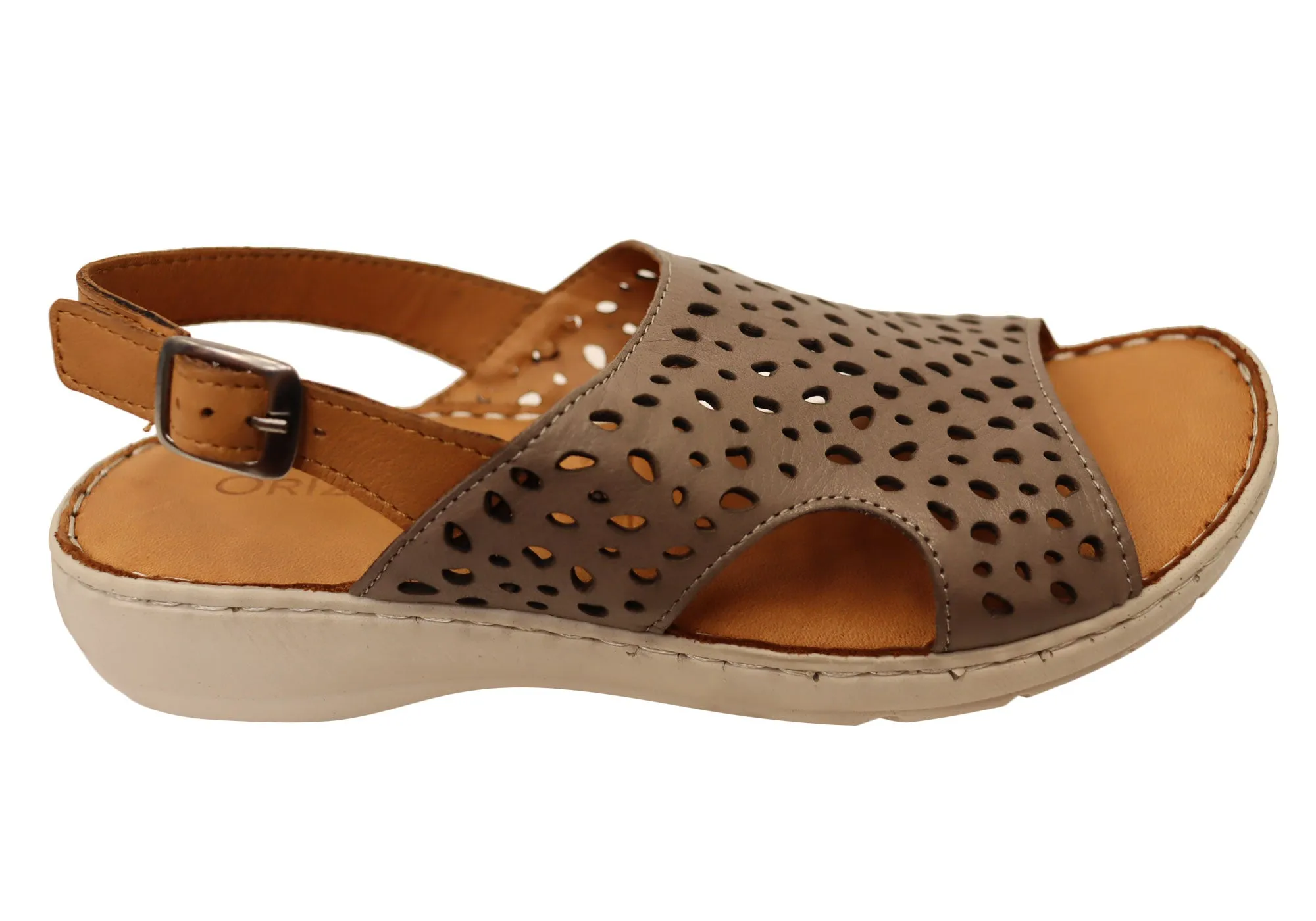 Orizonte Costena Womens European Comfortable Leather Sandals Orizonte Shoes