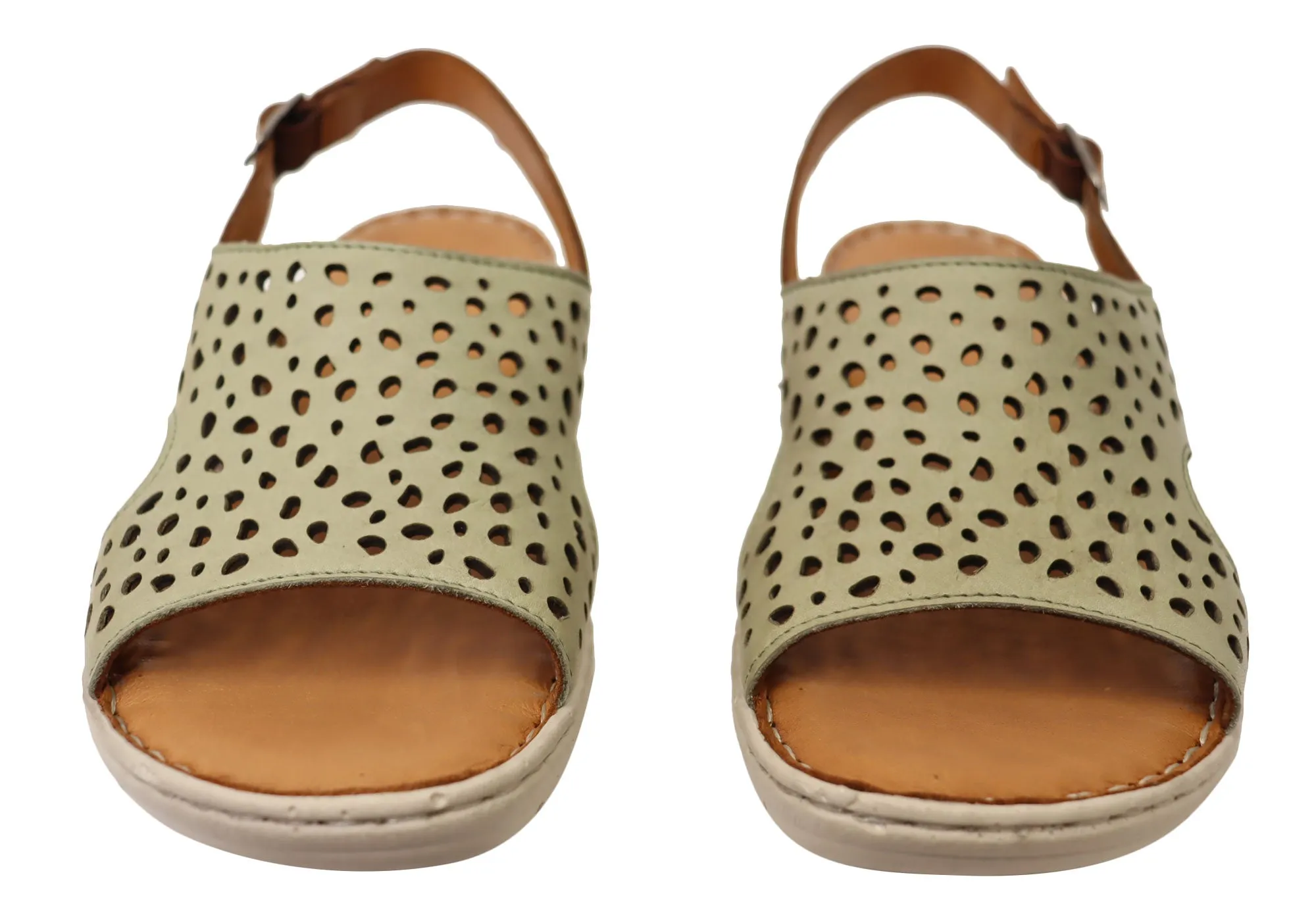 Orizonte Costena Womens European Comfortable Leather Sandals Orizonte Shoes