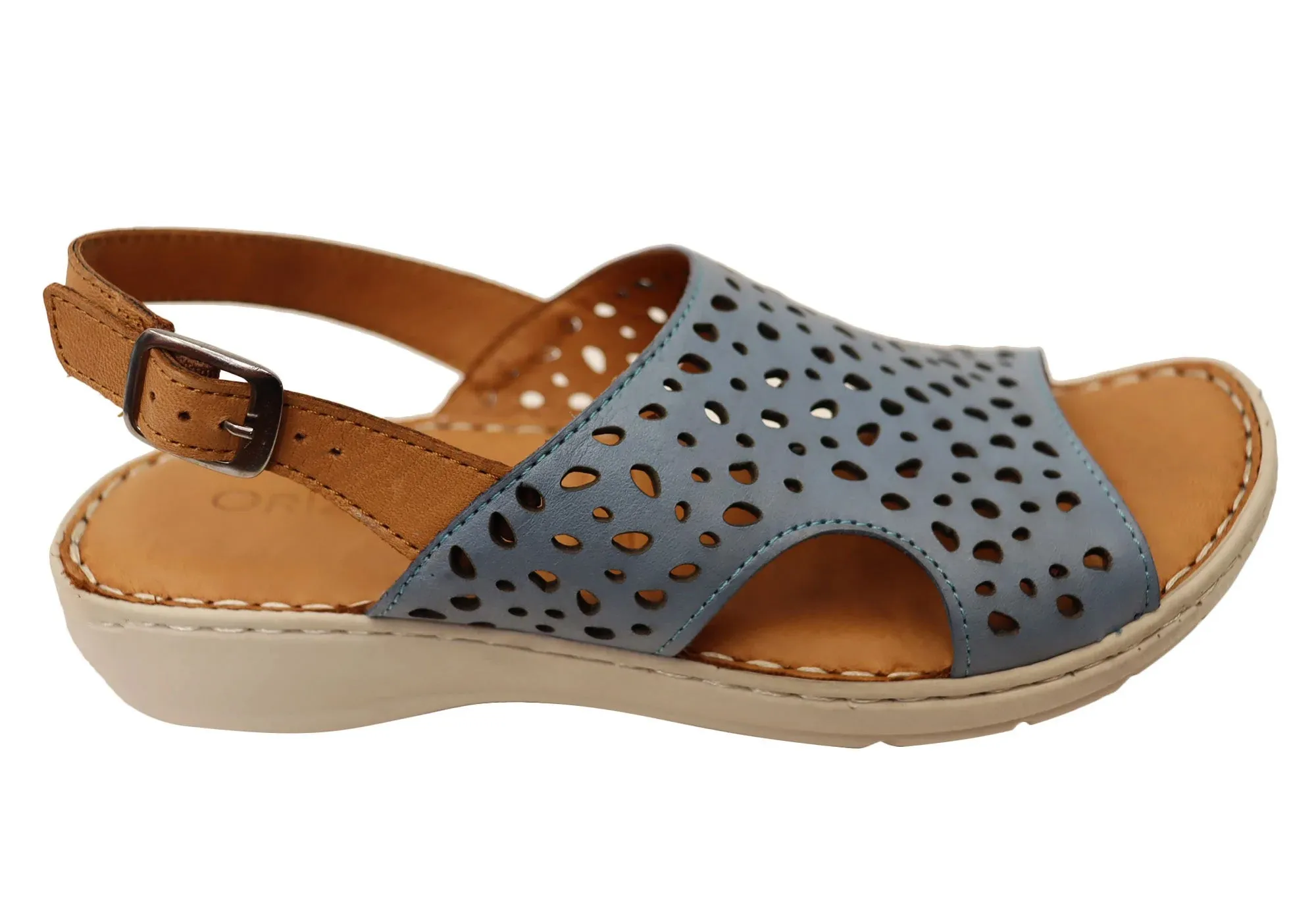 Orizonte Costena Womens European Comfortable Leather Sandals Orizonte Shoes