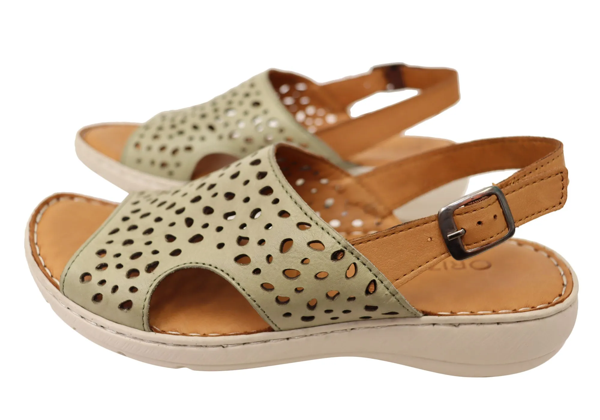 Orizonte Costena Womens European Comfortable Leather Sandals Orizonte Shoes