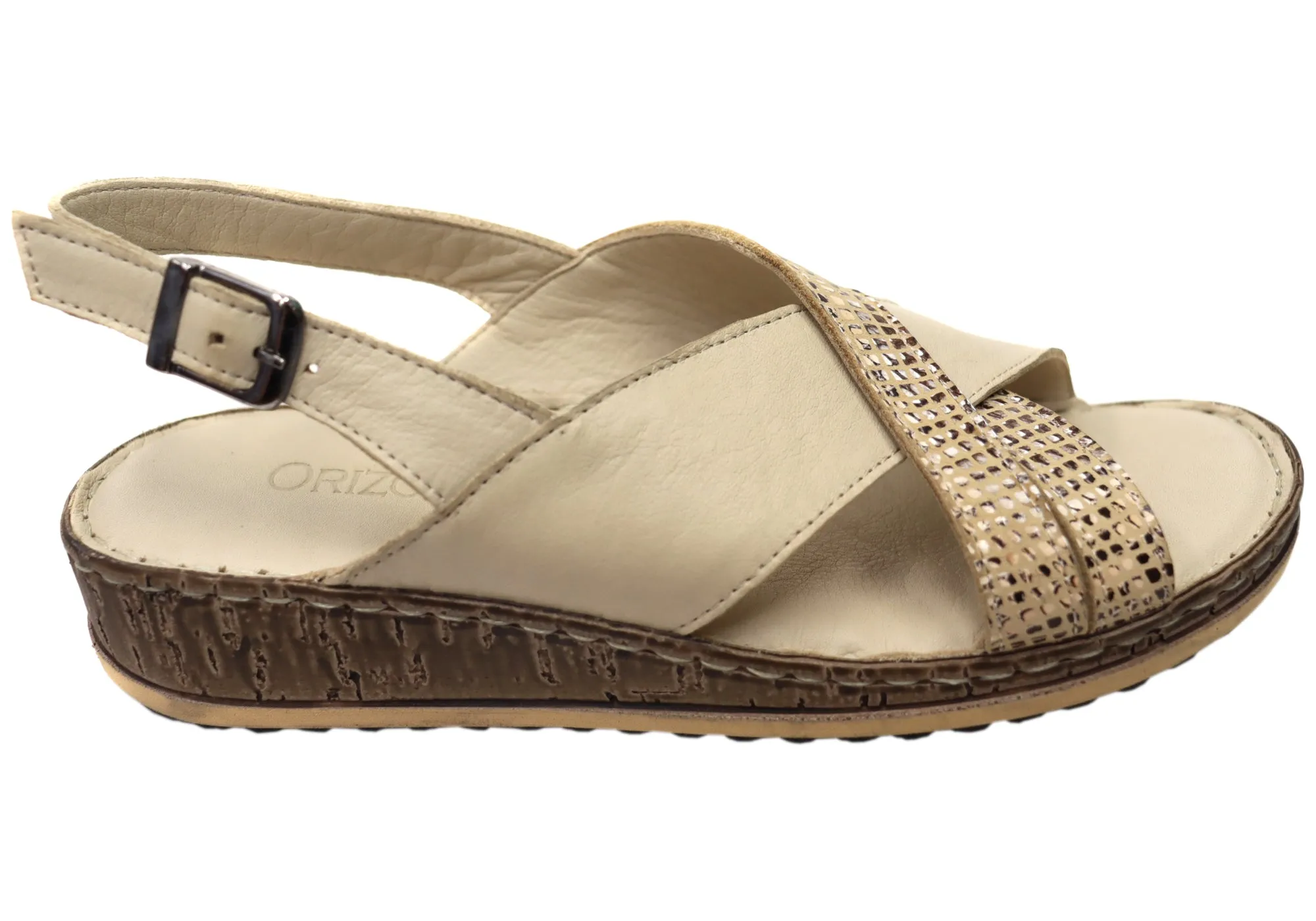 Orizonte Darita Womens Comfortable European Leather Sandals Orizonte Shoes