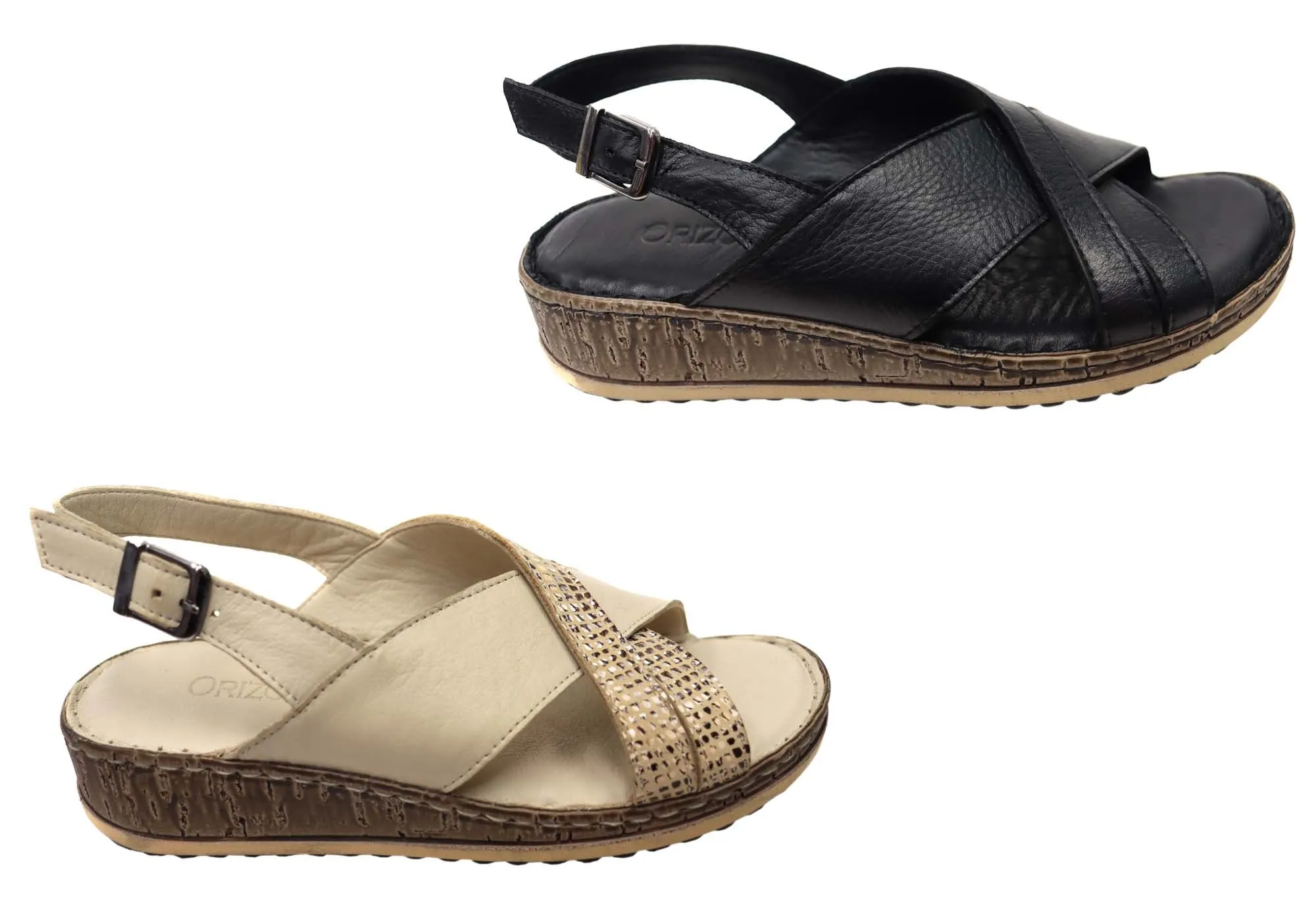 Orizonte Darita Womens Comfortable European Leather Sandals Orizonte Shoes