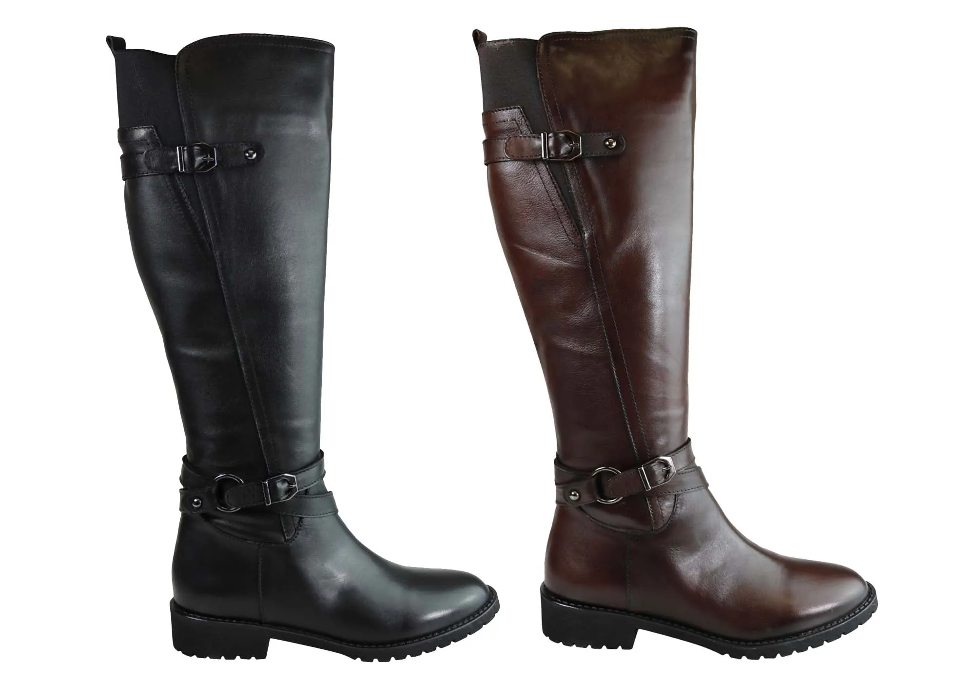 Orizonte Hobart Womens Comfortable European Leather Knee High Boots Orizonte Shoes