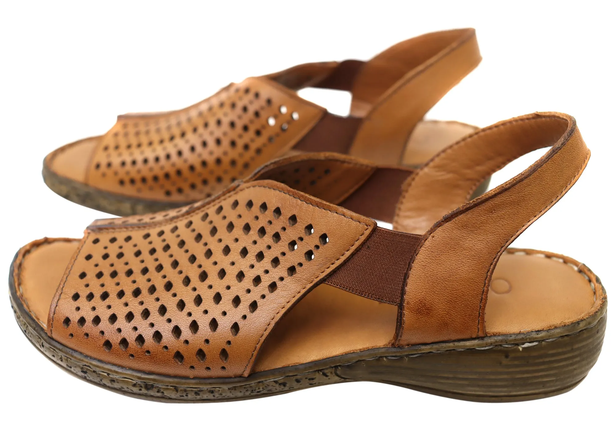 Orizonte Marlee Womens Comfortable European Leather Sandals Orizonte Shoes