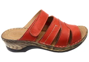Orizonte Toranto Womens Comfortable European Leather Slides Sandals Orizonte Shoes