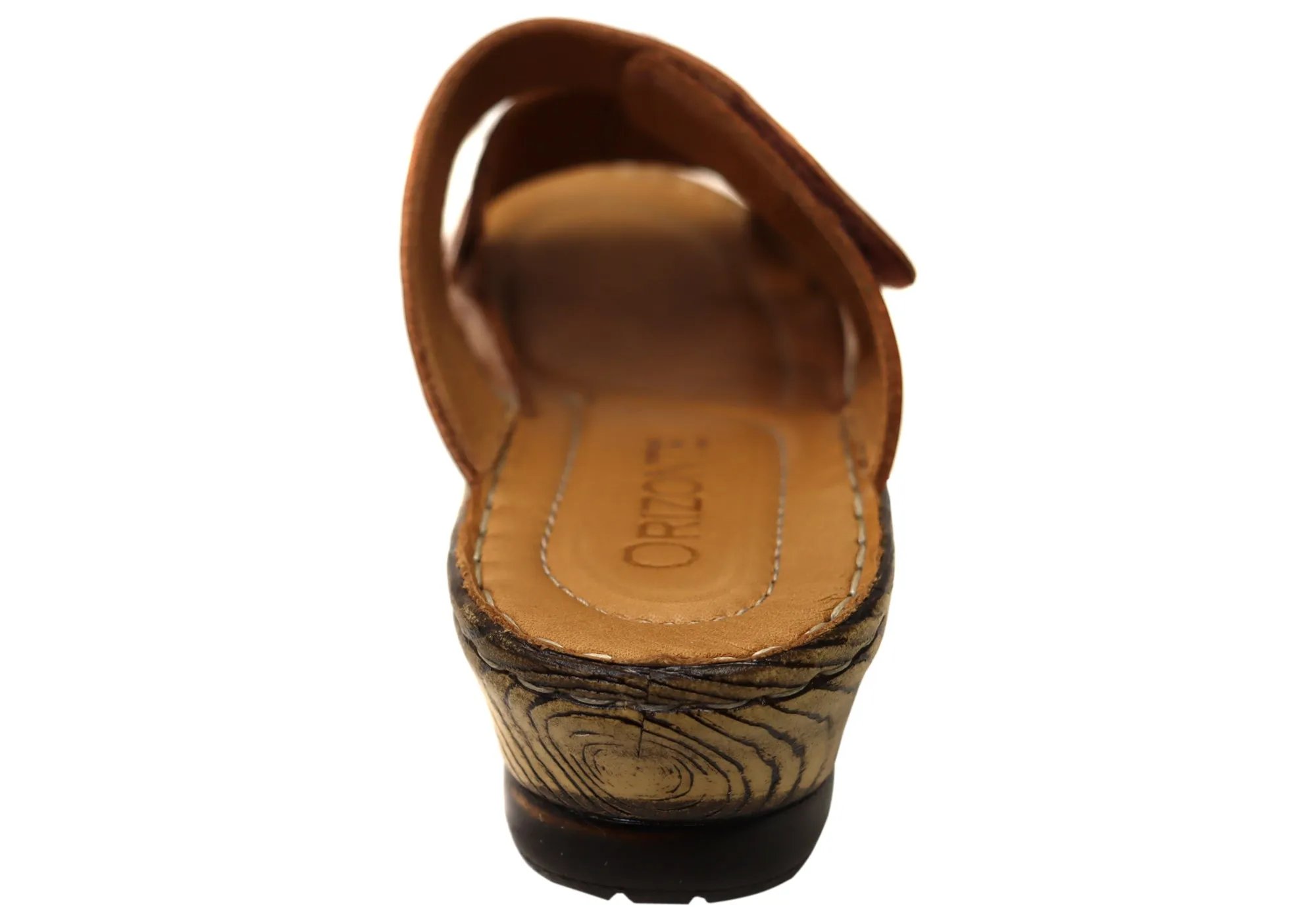 Orizonte Toranto Womens Comfortable European Leather Slides Sandals Orizonte Shoes