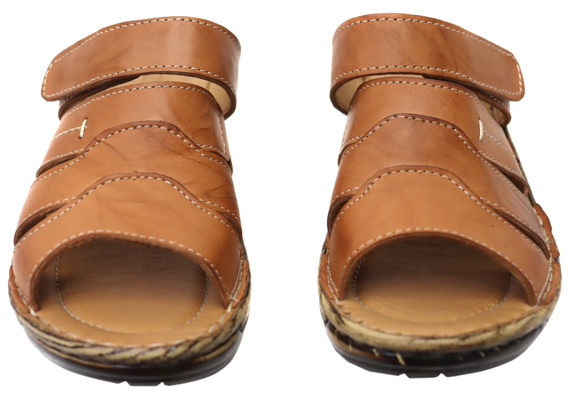 Orizonte Toranto Womens Comfortable European Leather Slides Sandals Orizonte Shoes