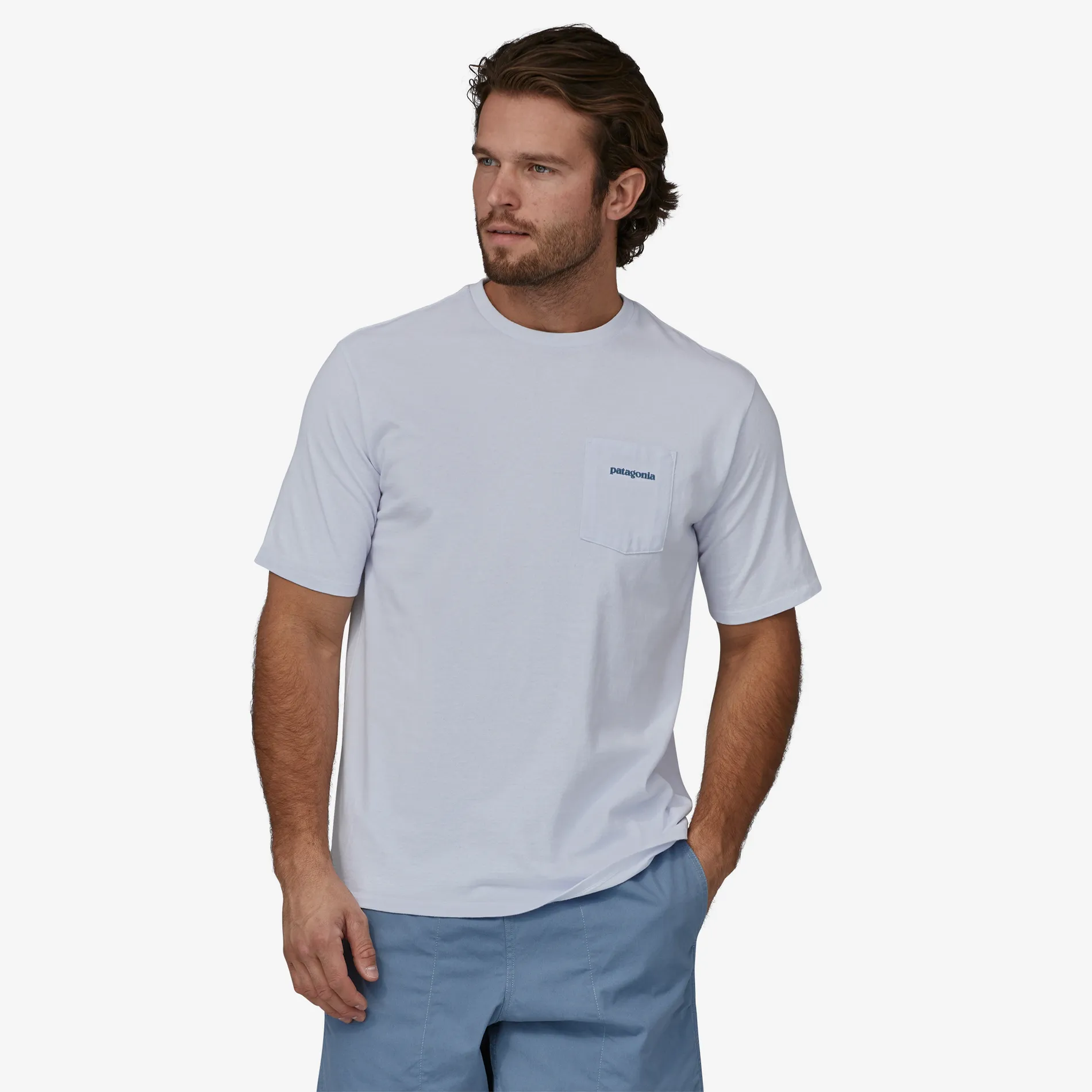 Patagonia Mens T-Shirts Men's Boardshort Logo Pocket Responsibili-Tee®