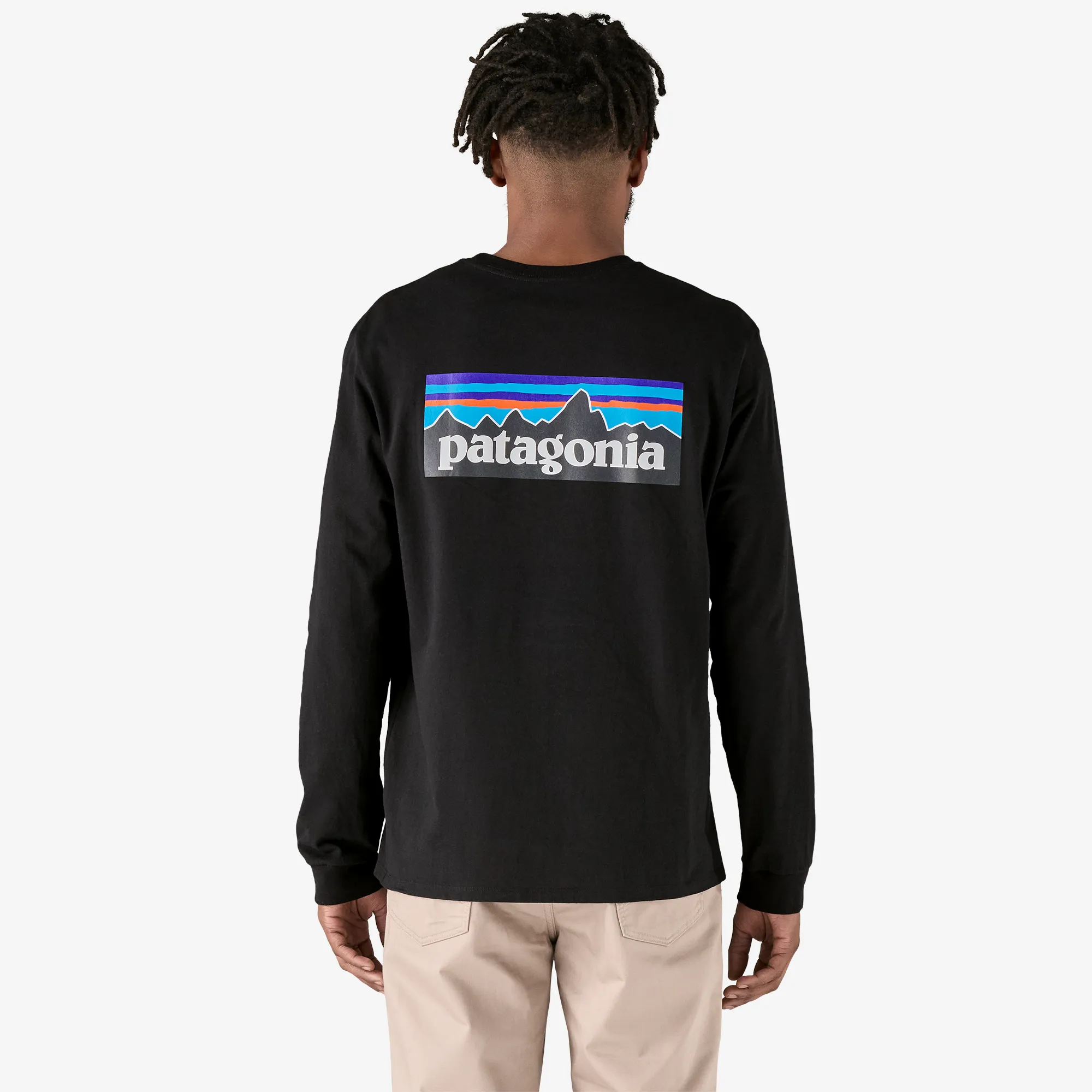 Patagonia Mens T-Shirts Men's Long-Sleeved P-6 Logo Responsibili-Tee®