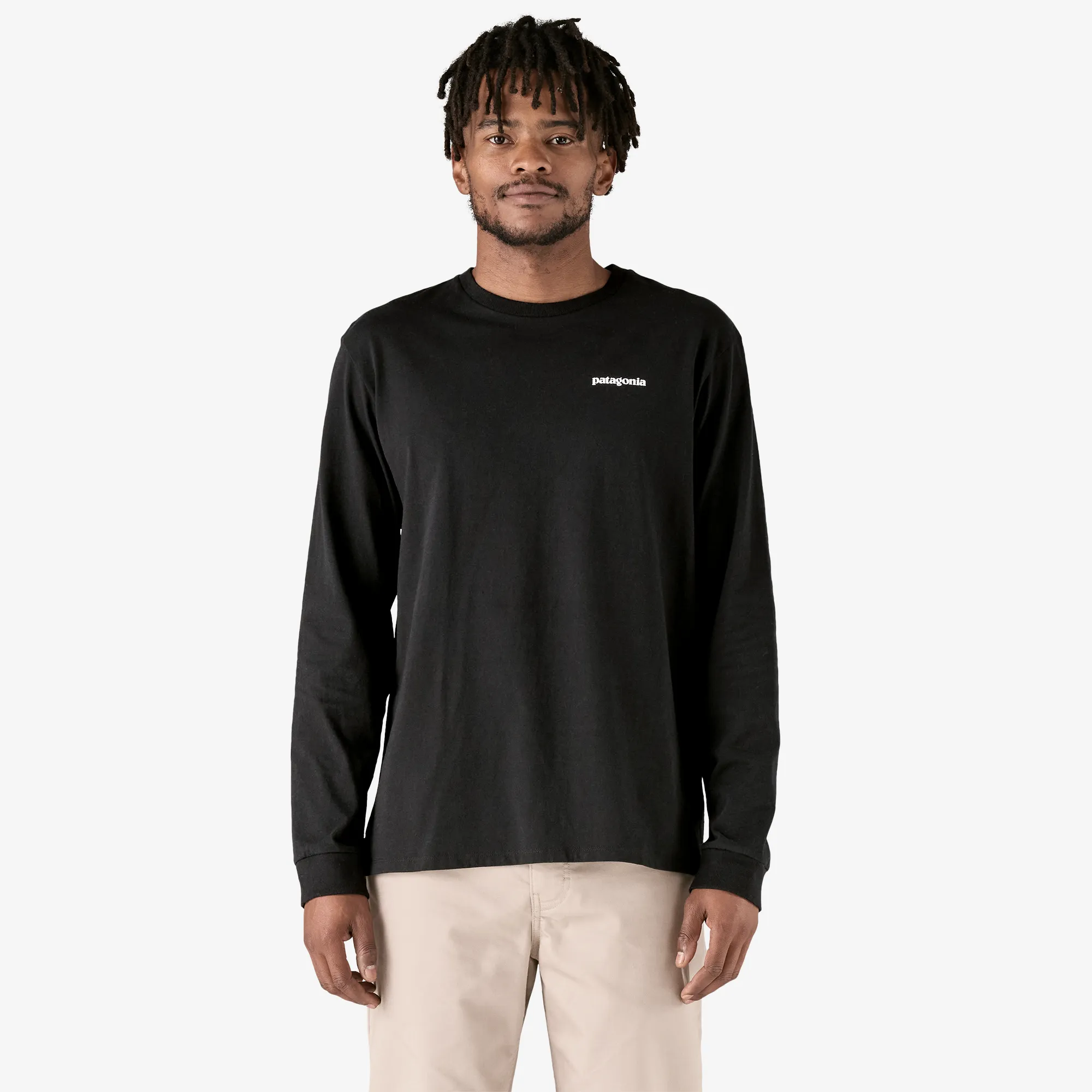 Patagonia Mens T-Shirts Men's Long-Sleeved P-6 Logo Responsibili-Tee®