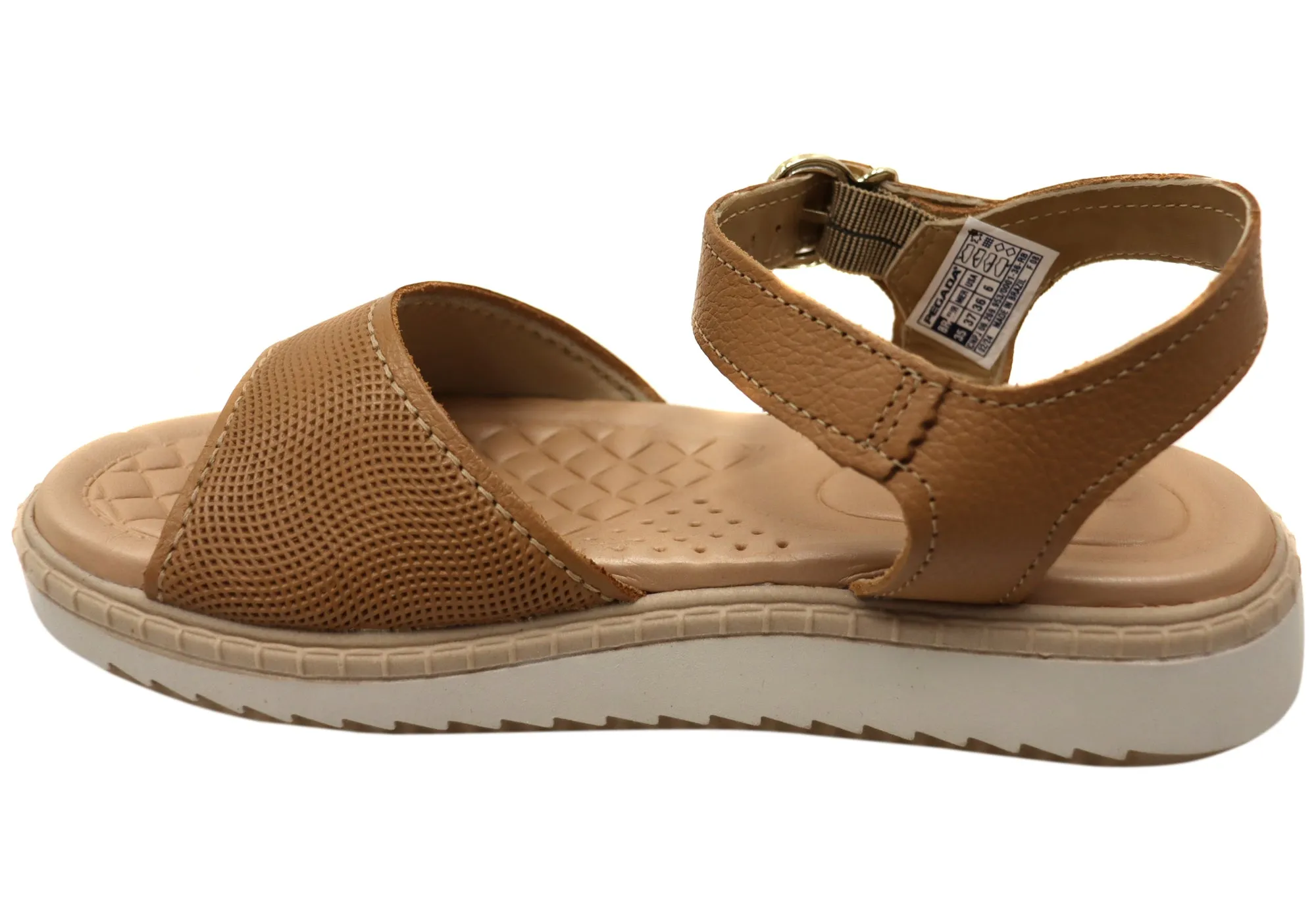 Pegada Vayano Womens Comfortable Leather Sandals Made In Brazil Pegada Shoes