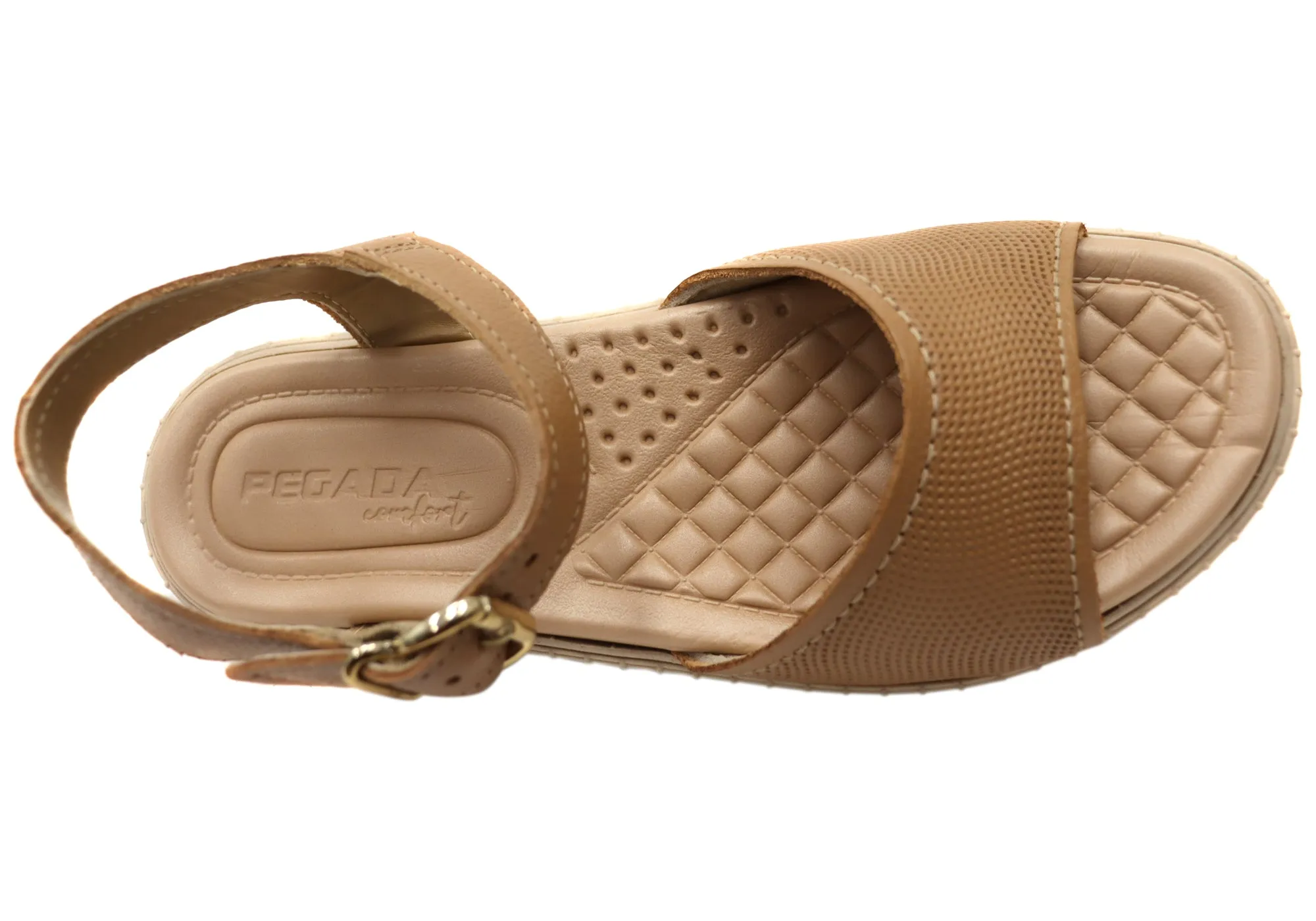 Pegada Vayano Womens Comfortable Leather Sandals Made In Brazil Pegada Shoes
