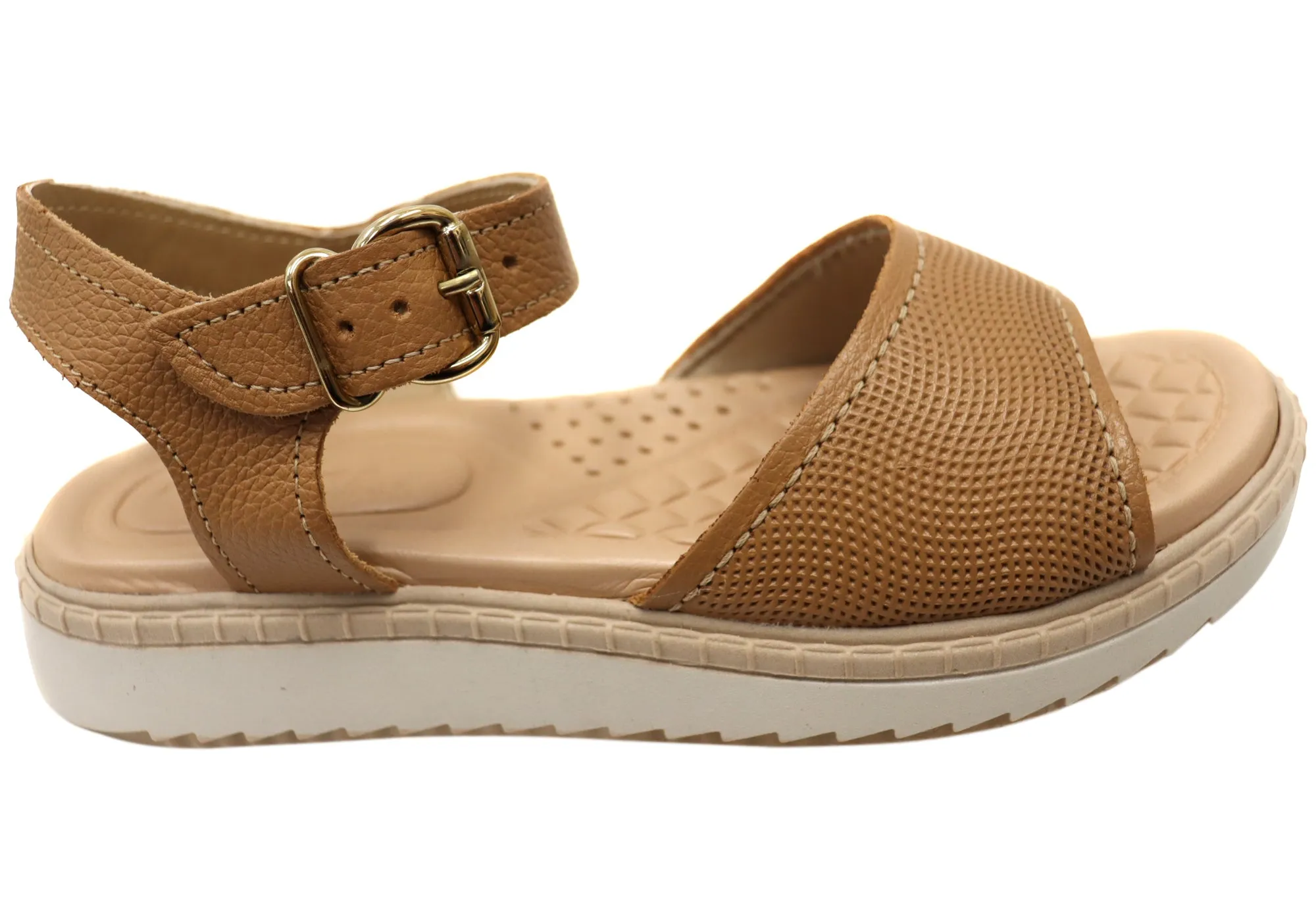 Pegada Vayano Womens Comfortable Leather Sandals Made In Brazil Pegada Shoes