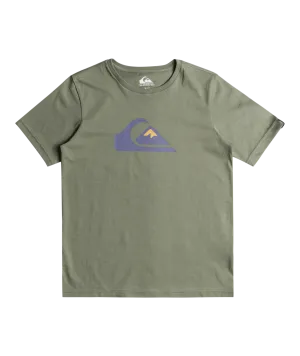 Quiksilver Clothing Boys Comp Logo T-Shirt in Sea Spray