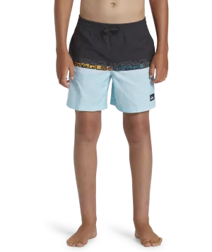 Quiksilver Clothing Boys Everyday Wordblock Volley Shorts in Tarmac