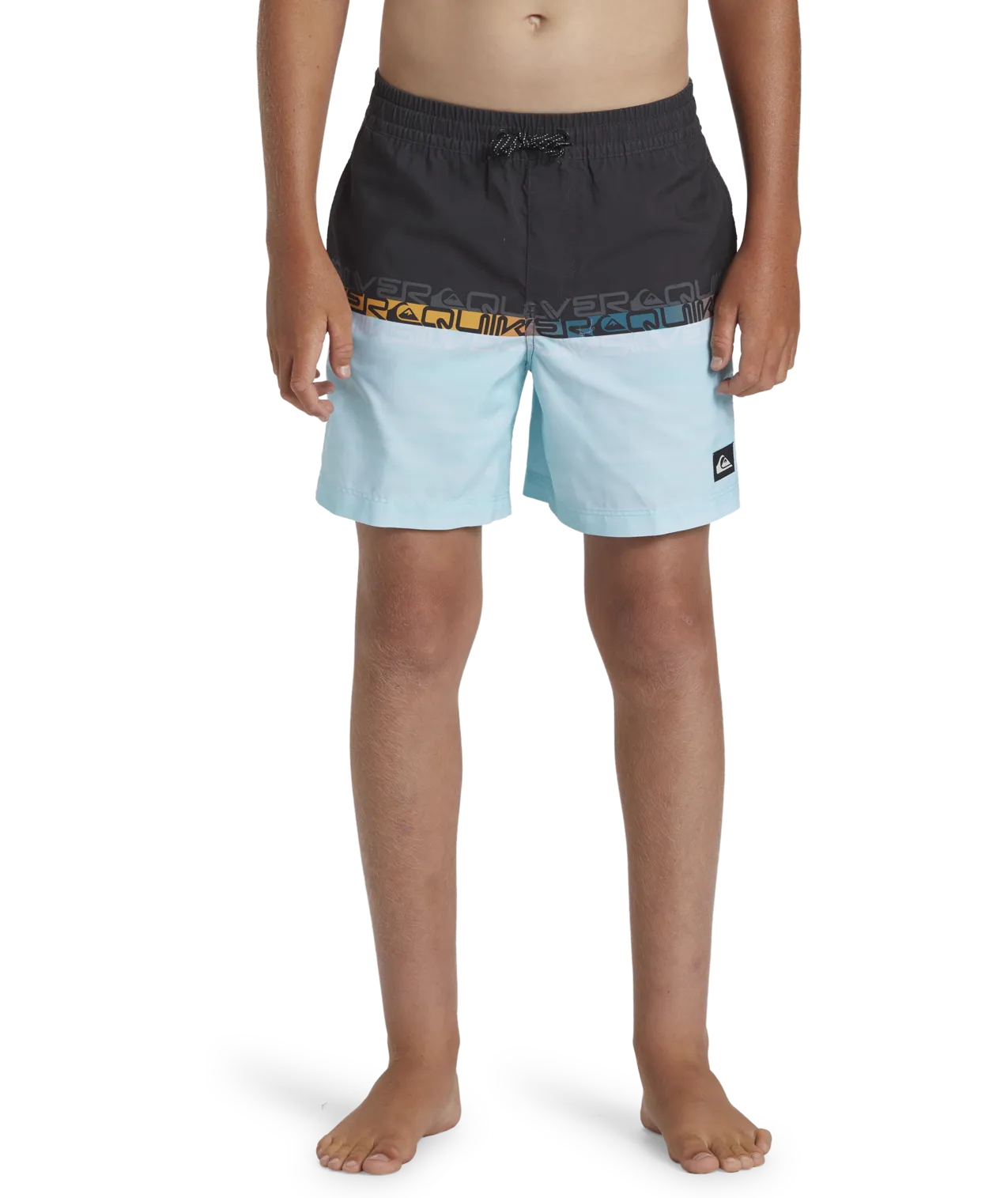 Quiksilver Clothing Boys Everyday Wordblock Volley Shorts in Tarmac