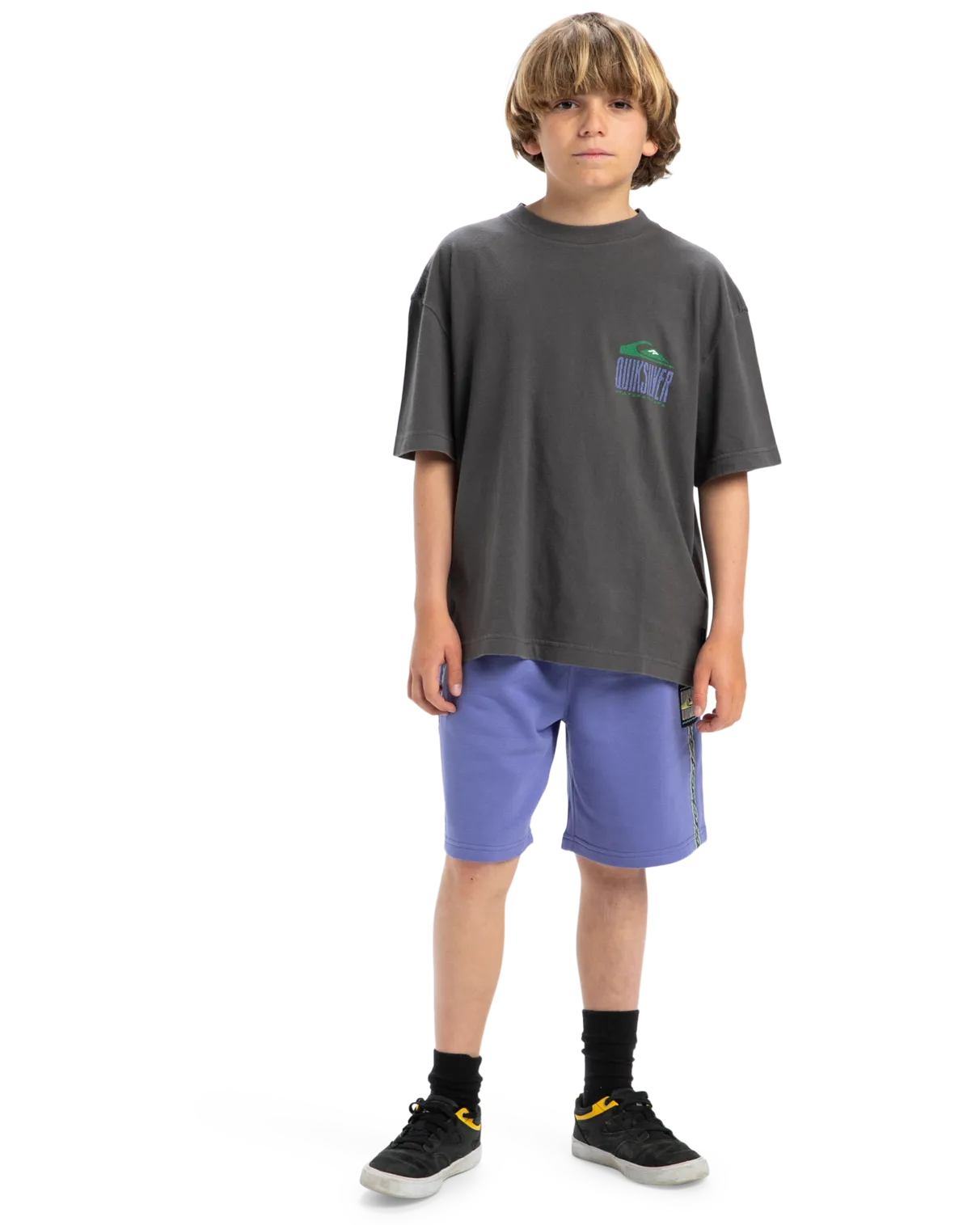 Quiksilver Clothing Boys GH World Force T-Shirt in Dark Shadow