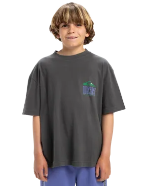 Quiksilver Clothing Boys GH World Force T-Shirt in Dark Shadow