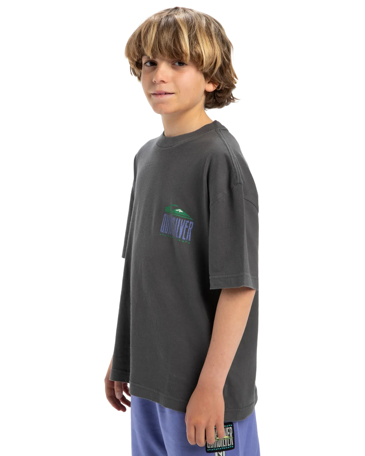 Quiksilver Clothing Boys GH World Force T-Shirt in Dark Shadow