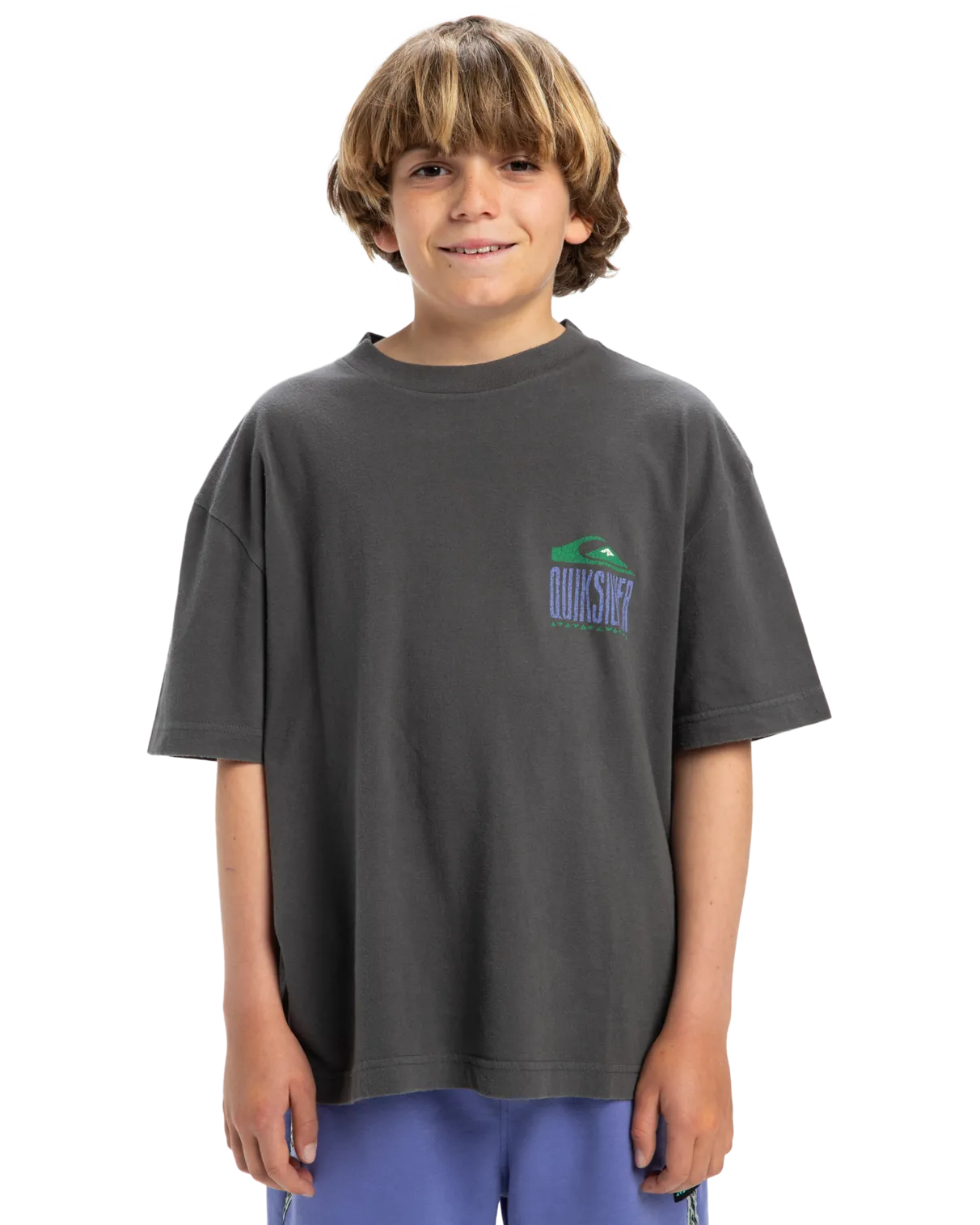 Quiksilver Clothing Boys GH World Force T-Shirt in Dark Shadow