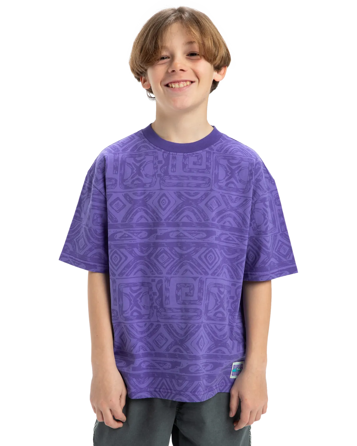 Quiksilver Clothing Boys Global Heat T-Shirt in Dusted Peri Global Heat