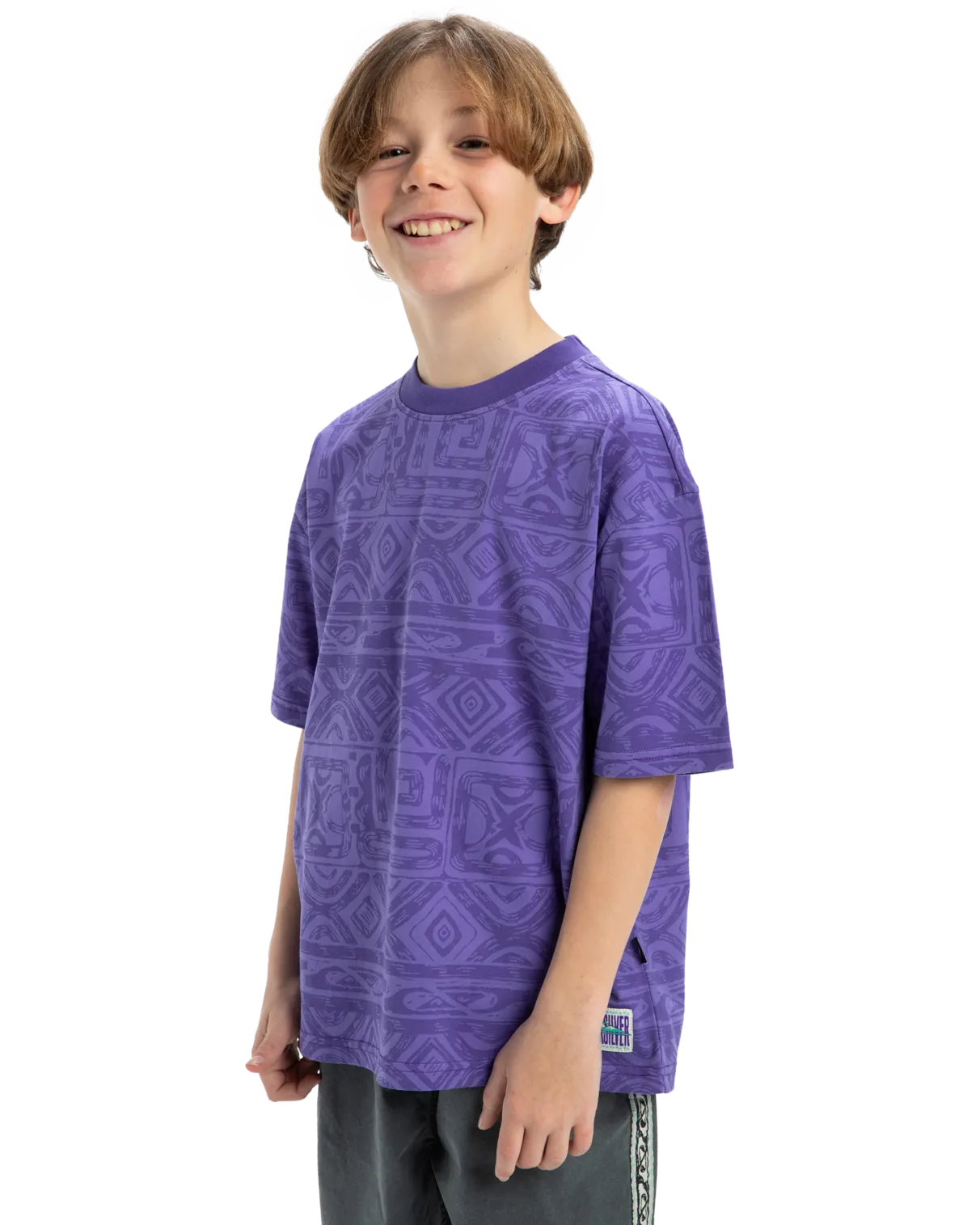 Quiksilver Clothing Boys Global Heat T-Shirt in Dusted Peri Global Heat