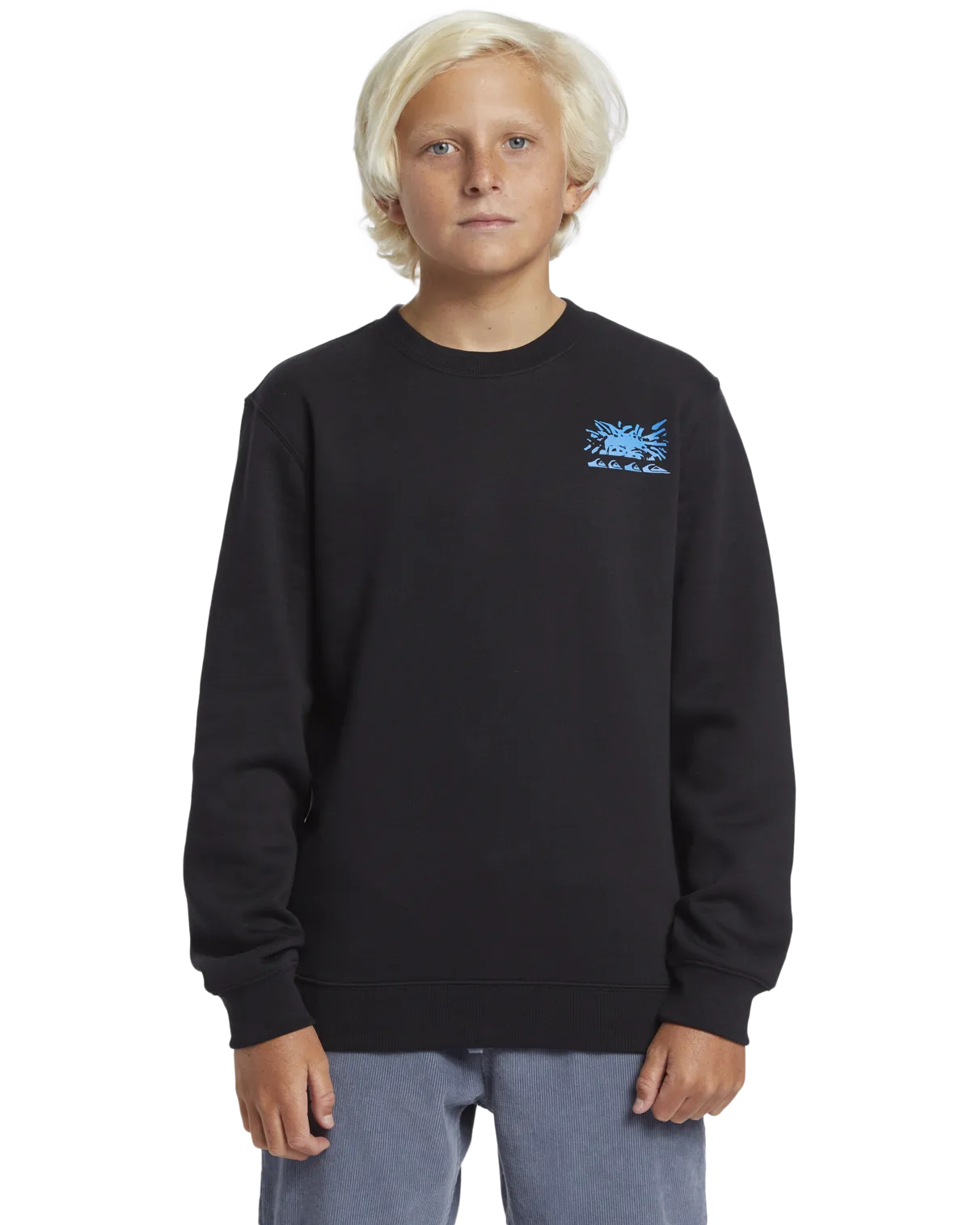 Quiksilver Clothing Boys Graphic Crew Sweatshirt in Black