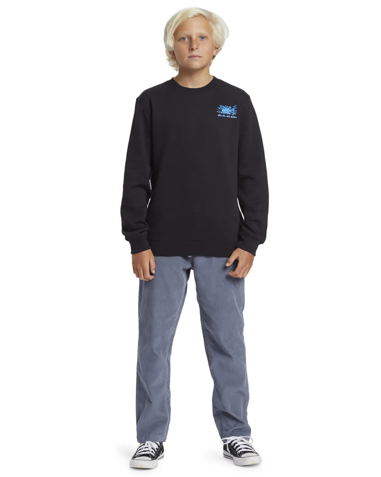 Quiksilver Clothing Boys Graphic Crew Sweatshirt in Black
