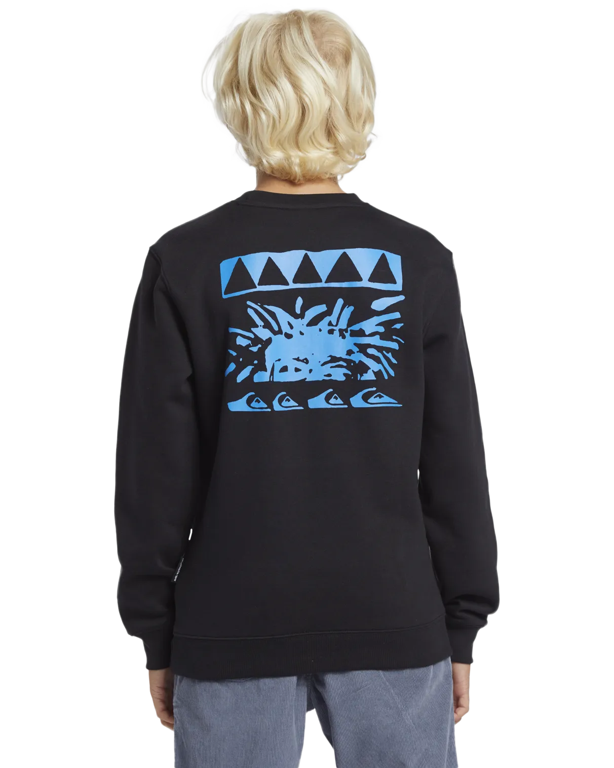 Quiksilver Clothing Boys Graphic Crew Sweatshirt in Black