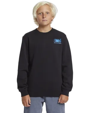 Quiksilver Clothing Boys Graphic Crew Sweatshirt in Black