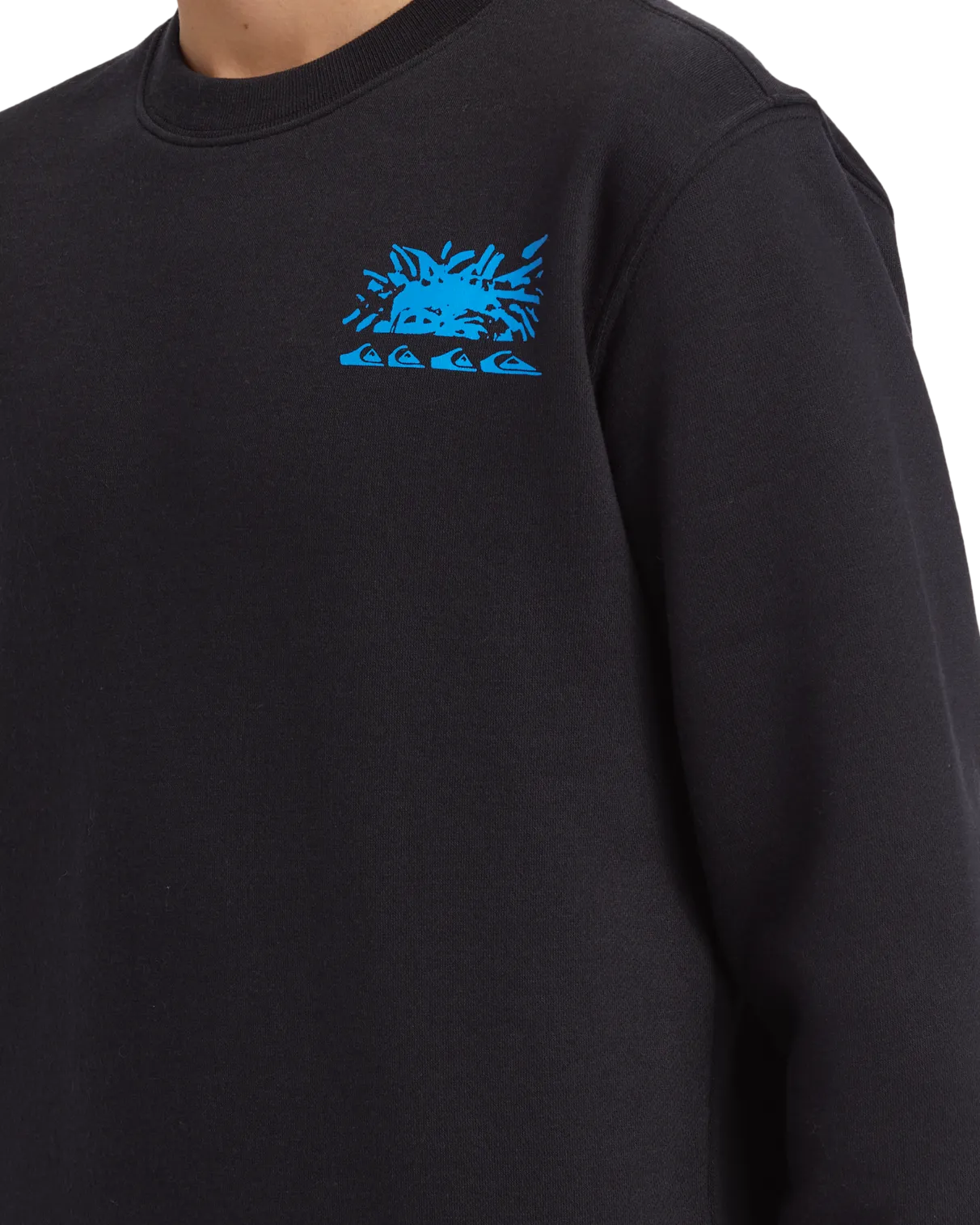 Quiksilver Clothing Boys Graphic Crew Sweatshirt in Black