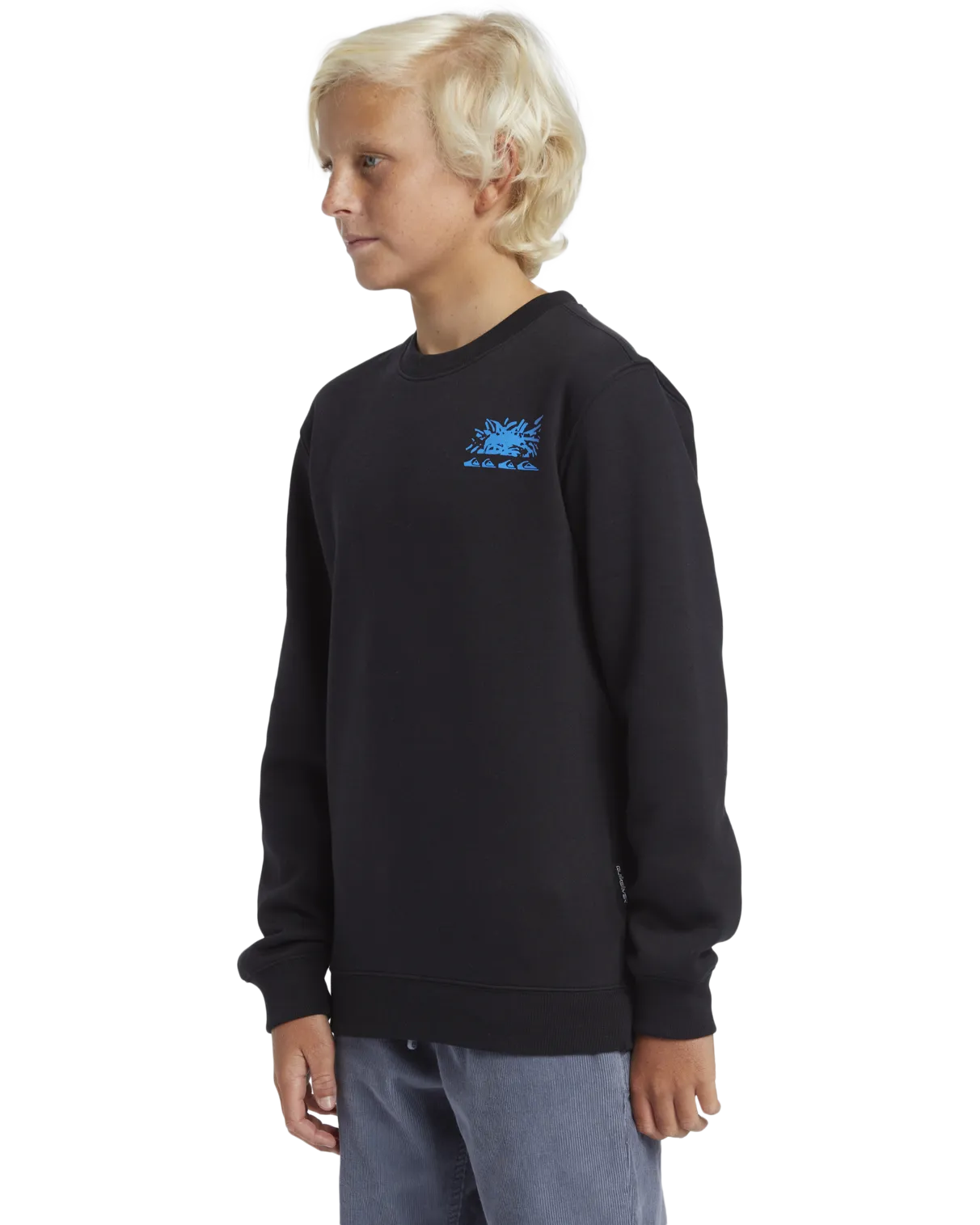 Quiksilver Clothing Boys Graphic Crew Sweatshirt in Black