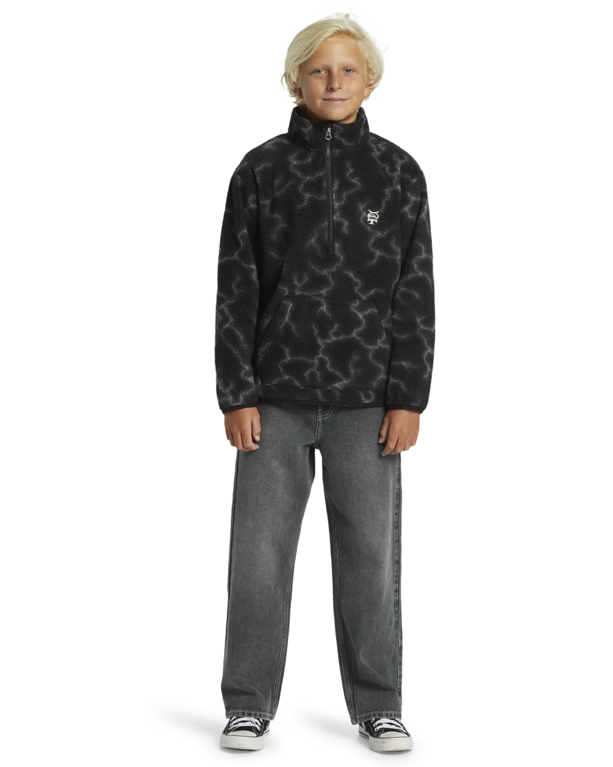 Quiksilver Clothing Boys Mercury Sherpa Fleece Jacket in Black