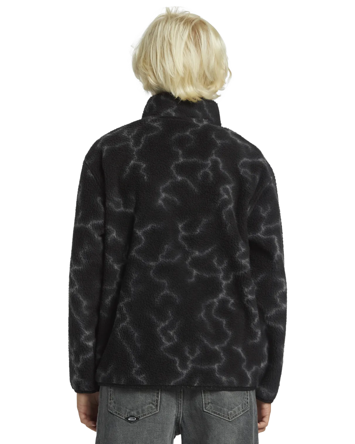 Quiksilver Clothing Boys Mercury Sherpa Fleece Jacket in Black