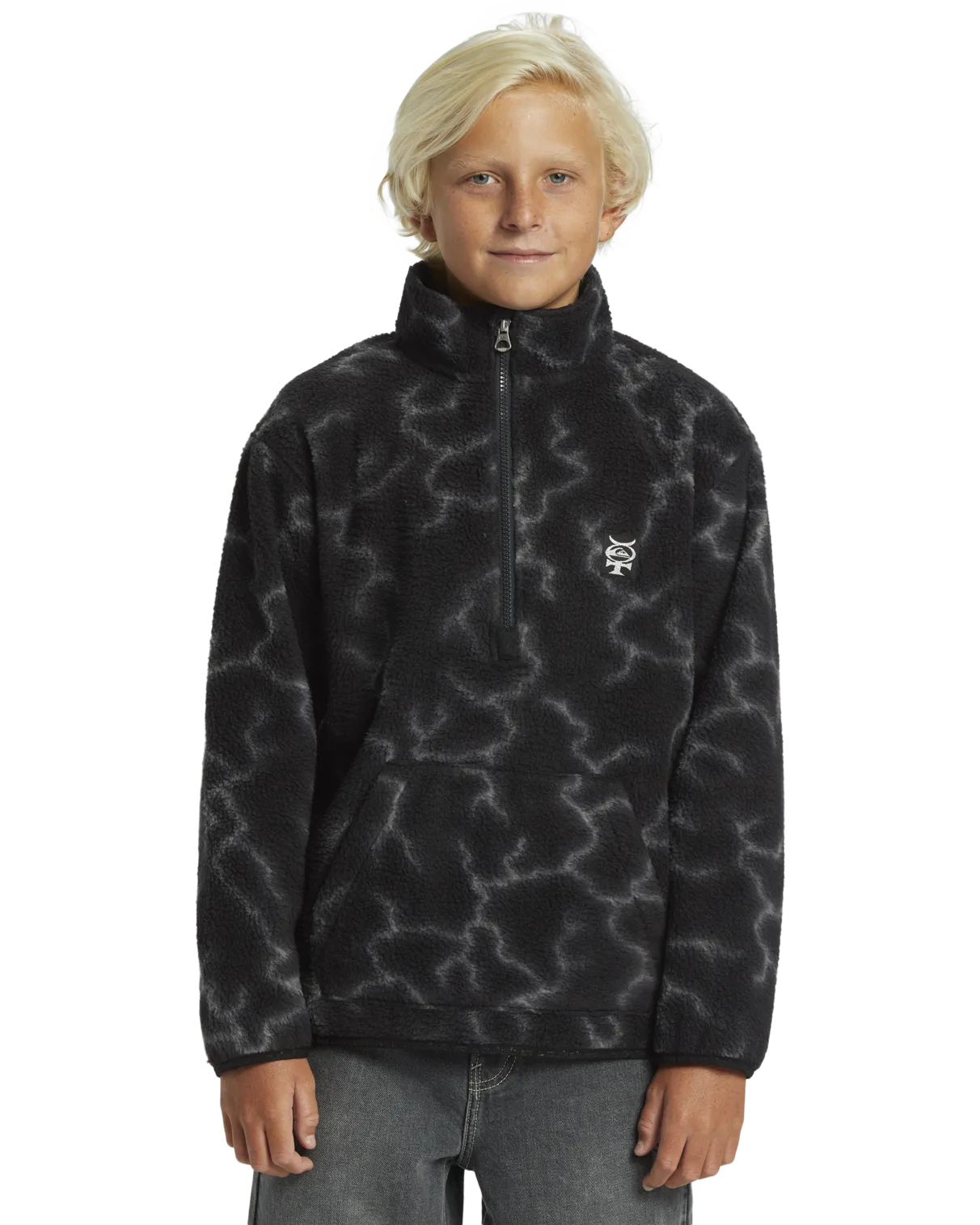 Quiksilver Clothing Boys Mercury Sherpa Fleece Jacket in Black