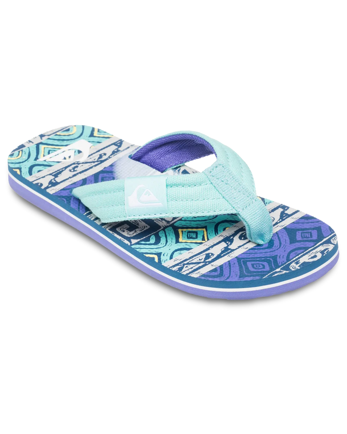Quiksilver Clothing Boys Molokai Layback II Flip Flops in Dusted Peri Global Heat