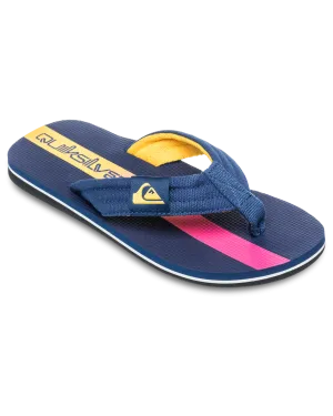 Quiksilver Clothing Boys Molokai Layback II Flip Flops in Estate Blue Holmes