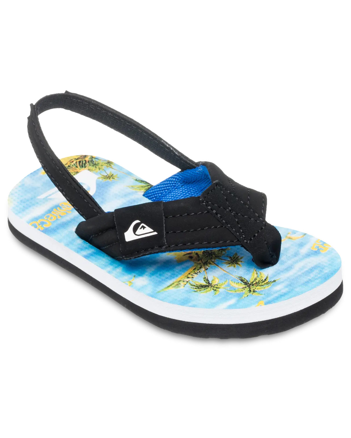 Quiksilver Clothing Boys Molokai Layback Toddler Flip Flops in Coronet Blue Naturama