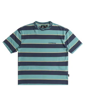 Quiksilver Clothing Boys Stripe T-Shirt in Crown Blue Stripe