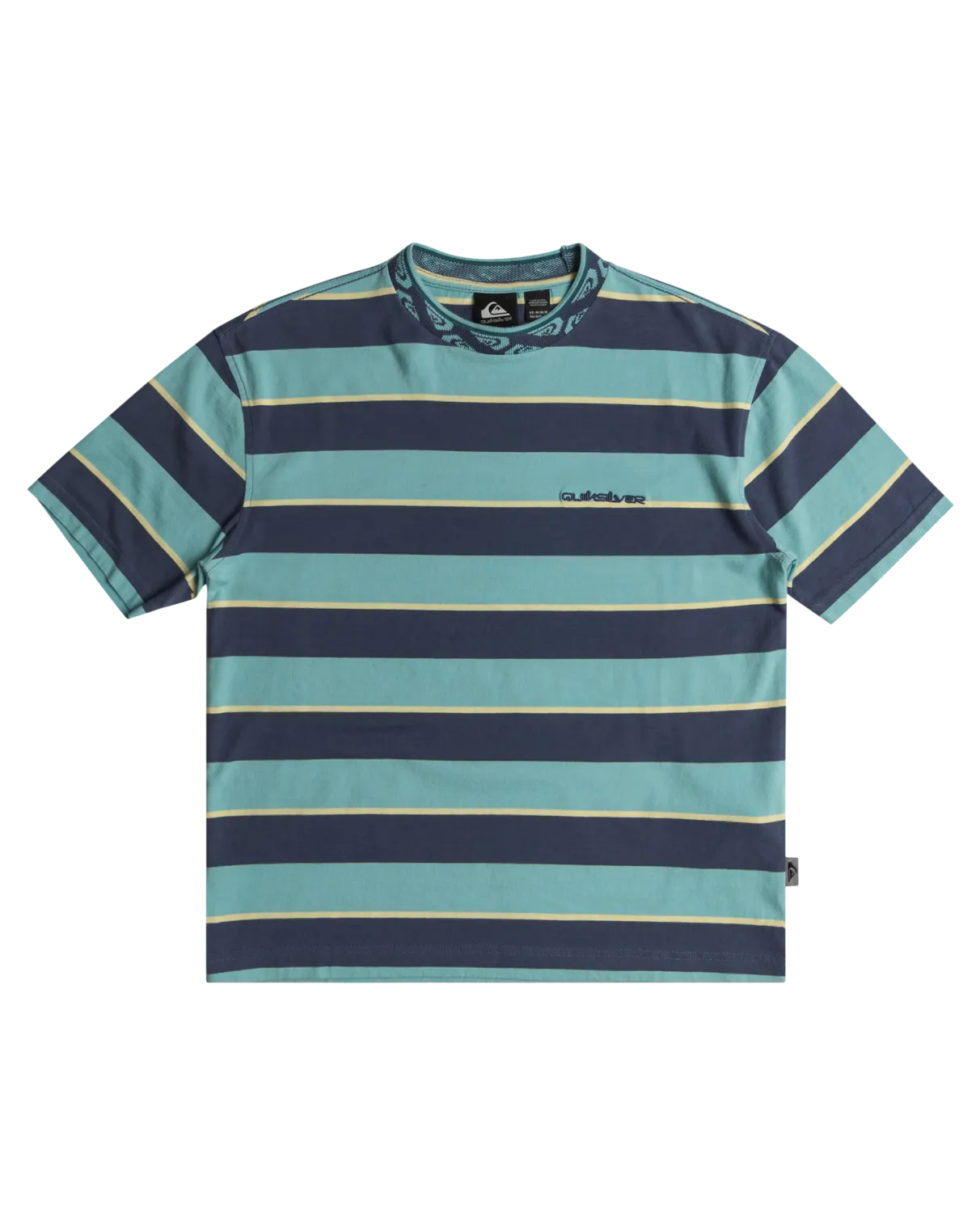 Quiksilver Clothing Boys Stripe T-Shirt in Crown Blue Stripe