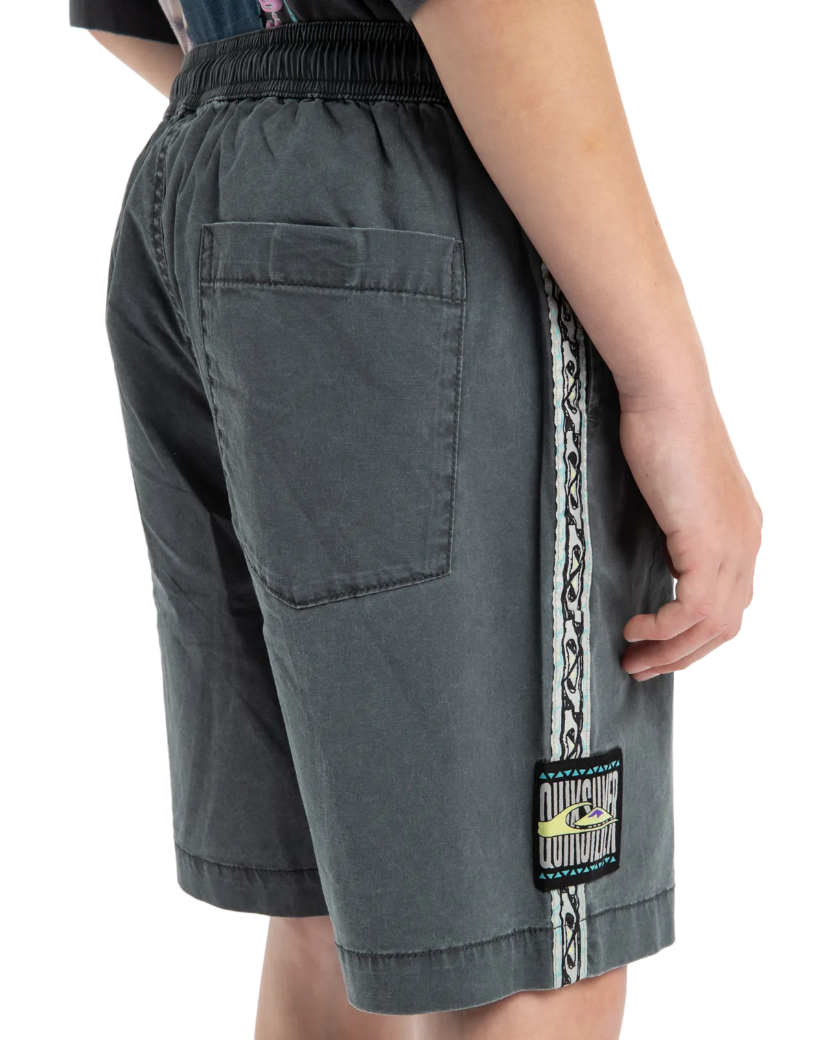 Quiksilver Clothing Boys Taxer Global Heat Walkshorts in Dark Shadow