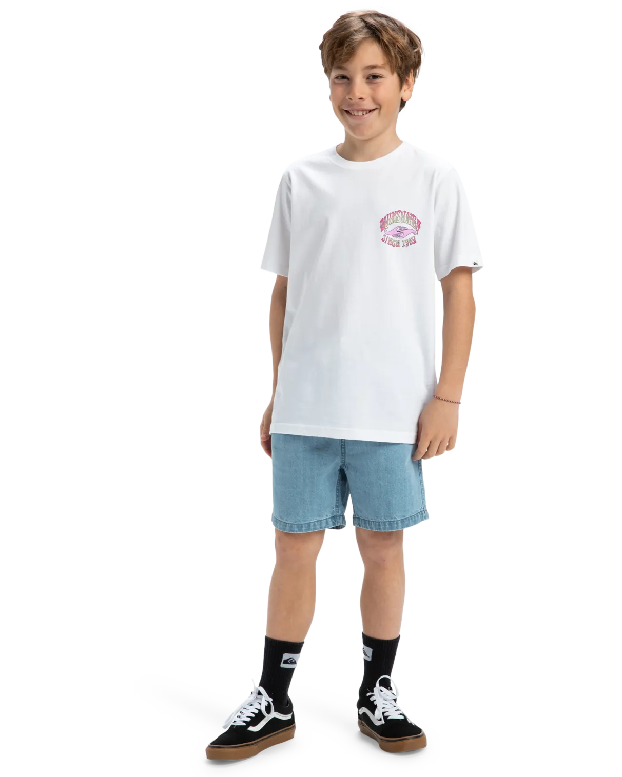 Quiksilver Clothing Boys Times Up T-Shirt in White