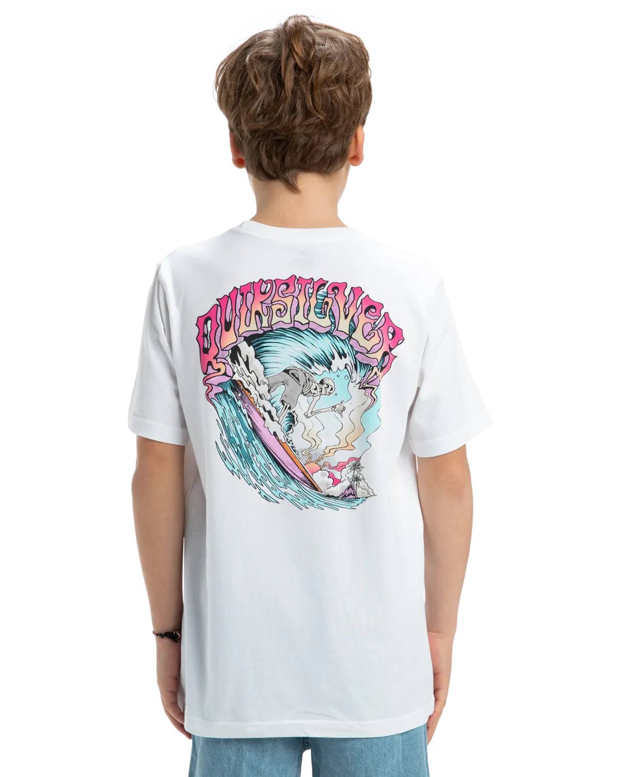 Quiksilver Clothing Boys Times Up T-Shirt in White