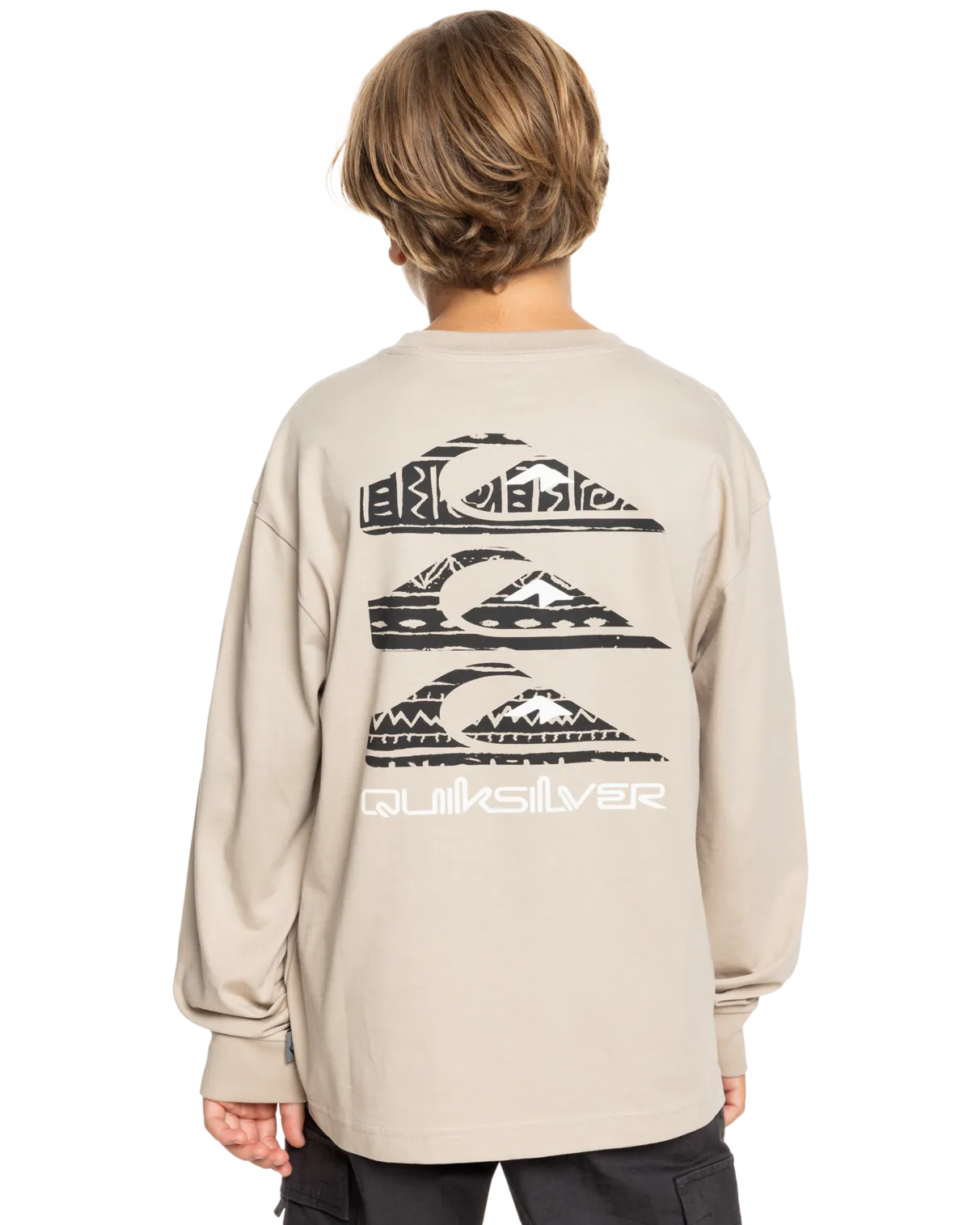 Quiksilver Clothing Boys Vintage Mix Long Sleeve T-Shirt in Plaza Taupe