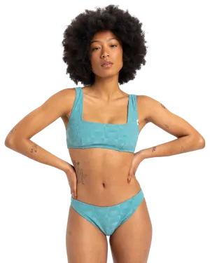Quiksilver Clothing Dark Roy Cheeky Bikini Bottoms in Brittany Blue