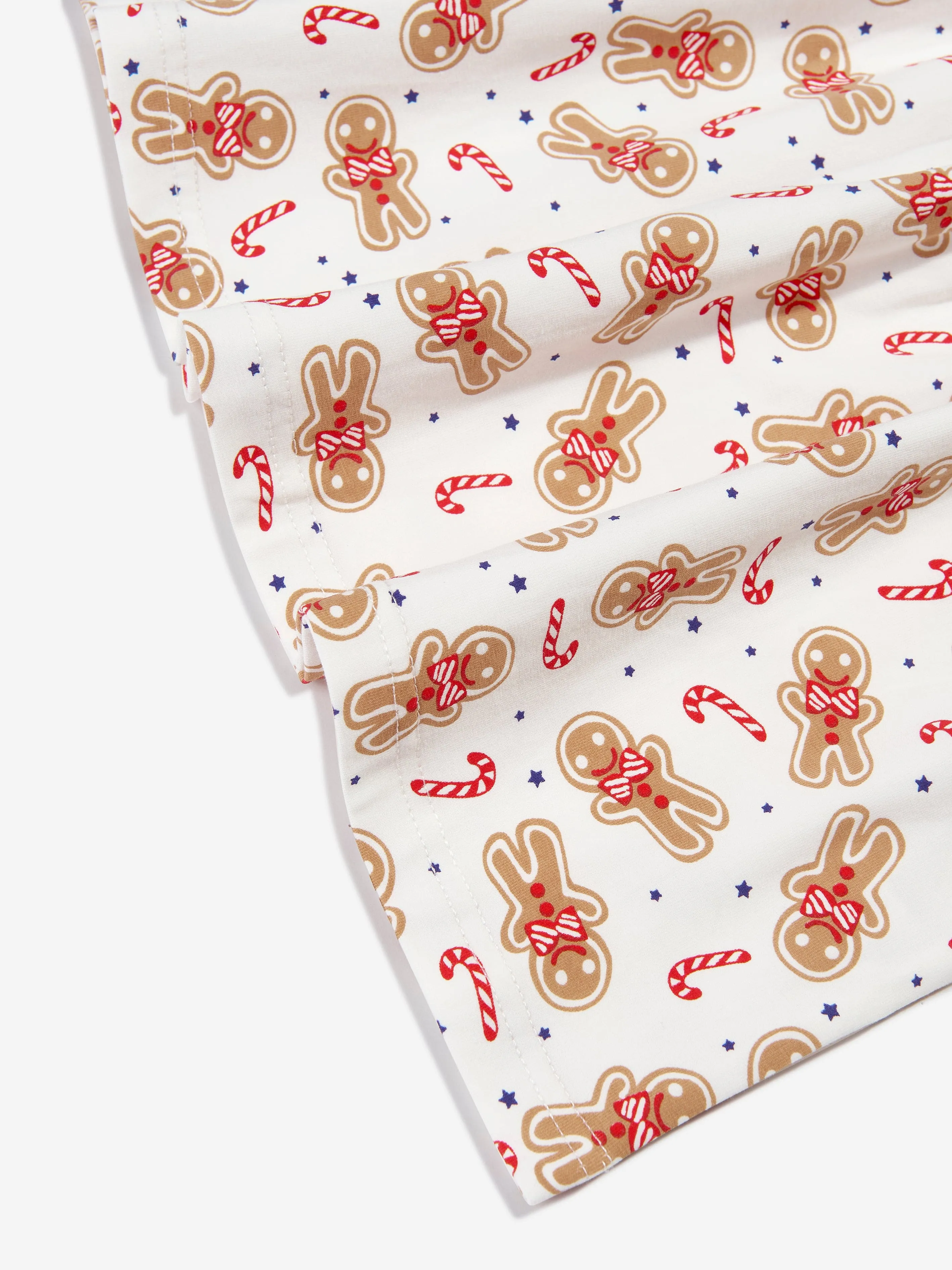 Rachel Riley Baby Girls Gingerbread Jersey Dress in White